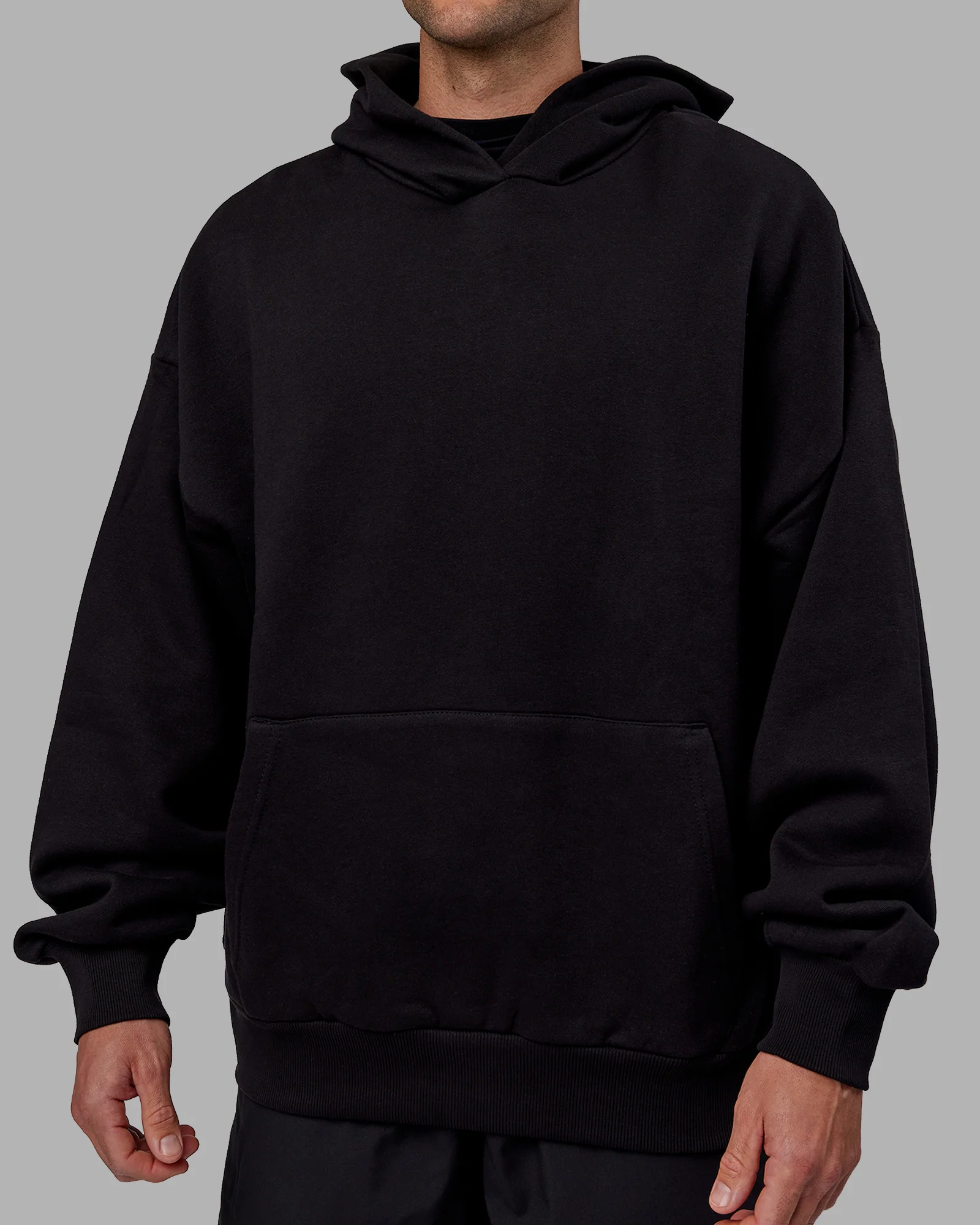 Keep on Running Oversize Hoodie - Black-White - Image 9