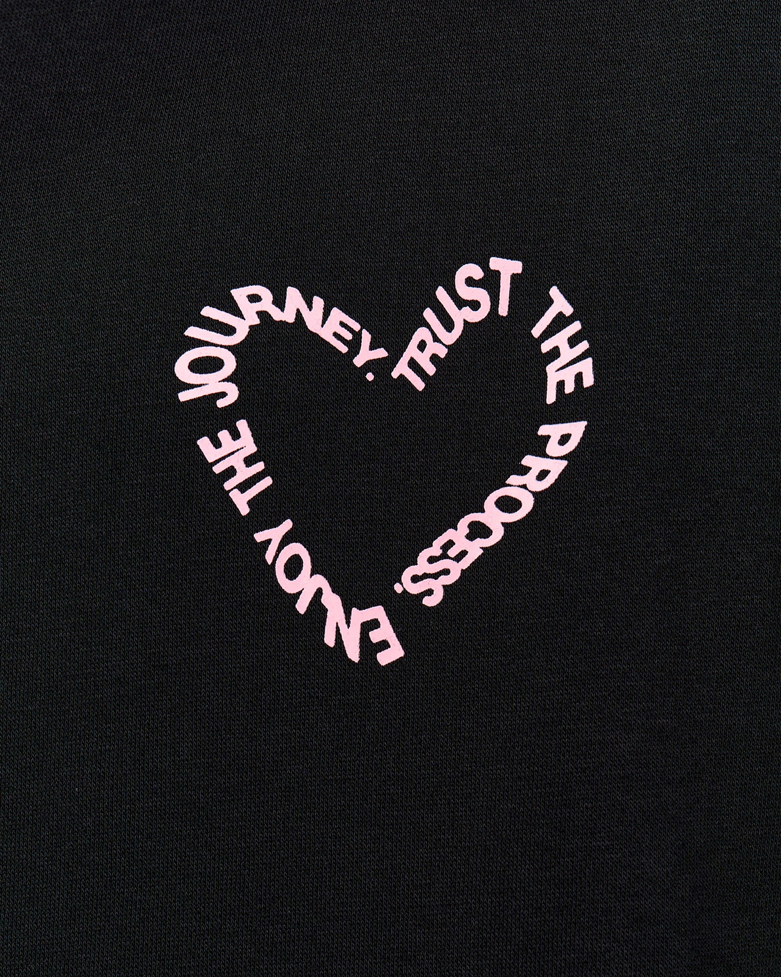 Unisex Love The Process Oversize Hoodie - Black-Marshmallow - Image 13