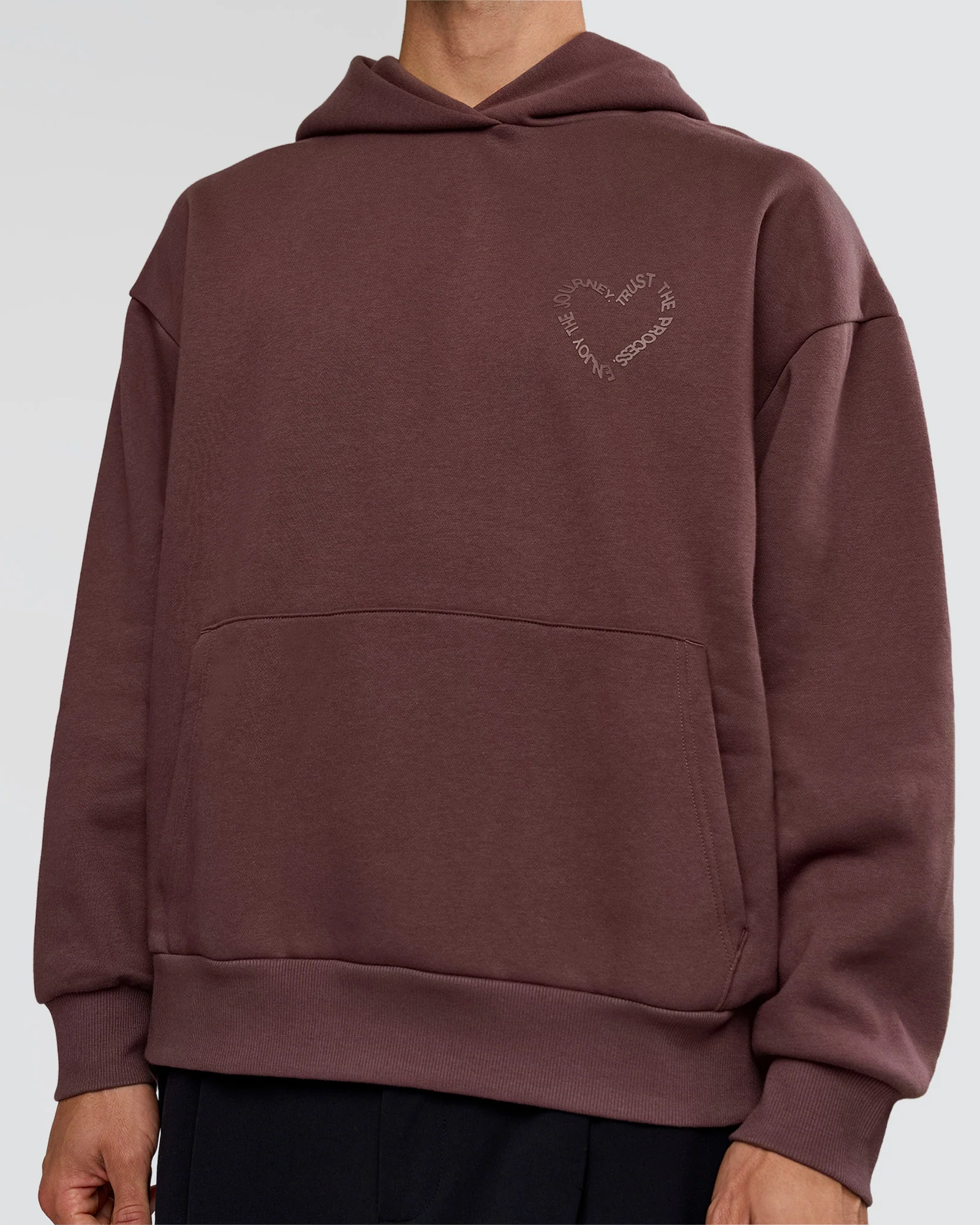 Unisex Love The Process Oversize Hoodie - Cocoa Powder-Hot Chocolate - Image 11