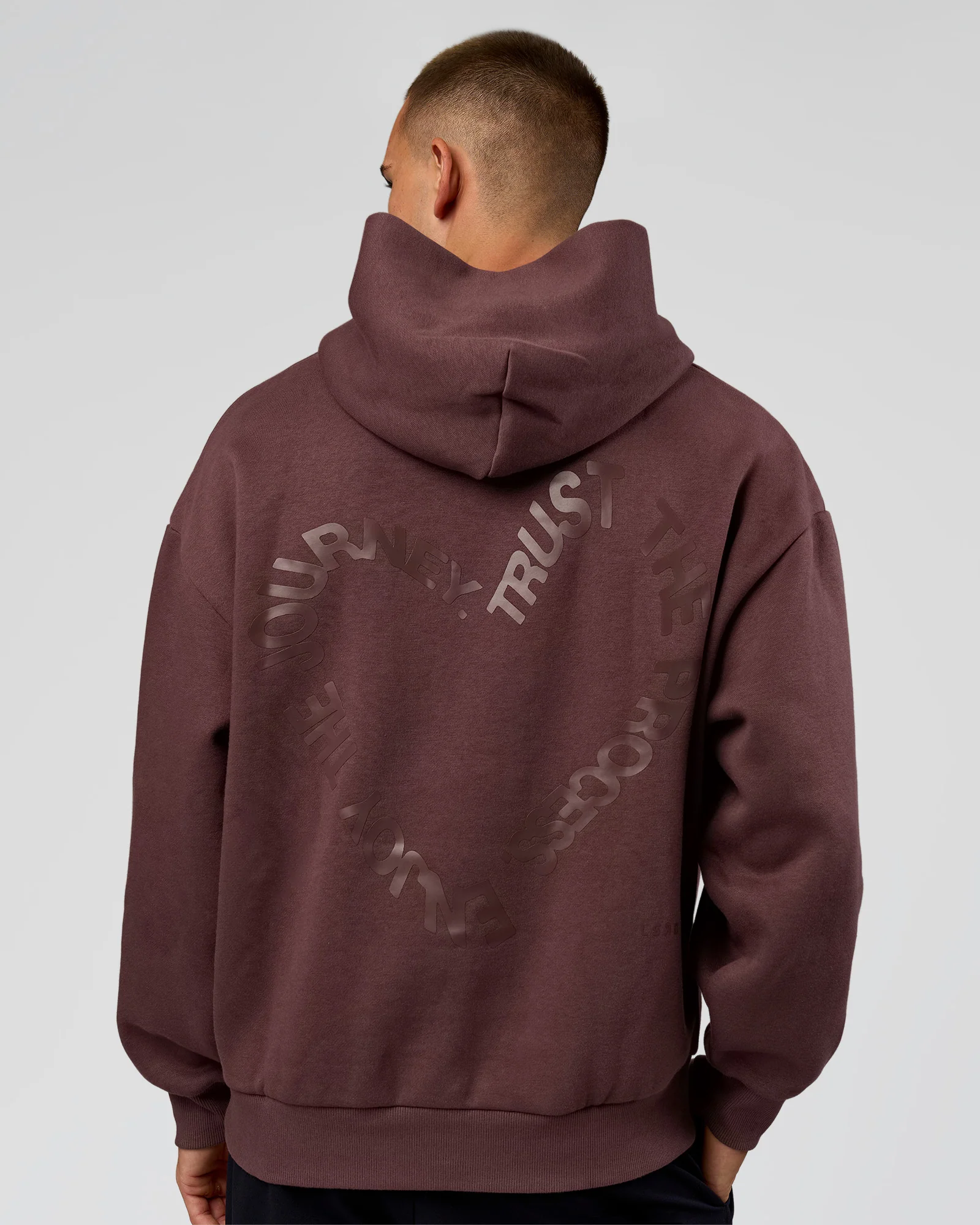 Unisex Love The Process Oversize Hoodie - Cocoa Powder-Hot Chocolate - Image 3