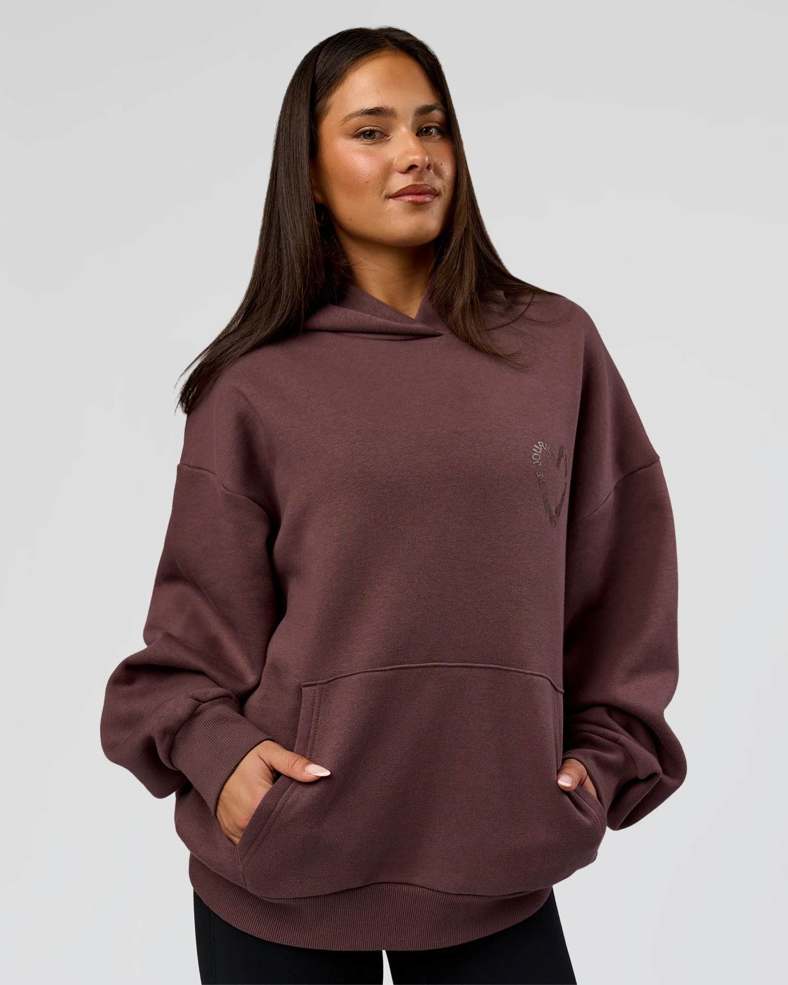 Unisex Love The Process Oversize Hoodie - Cocoa Powder-Hot Chocolate - Image 4