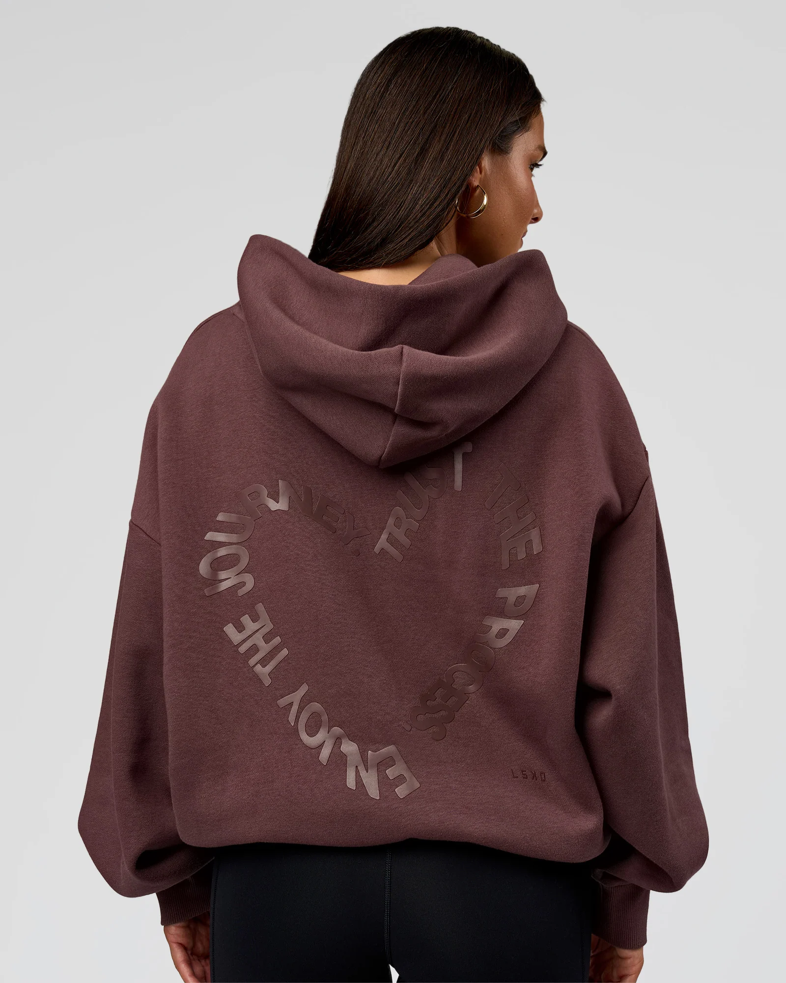 Unisex Love The Process Oversize Hoodie - Cocoa Powder-Hot Chocolate - Image 5