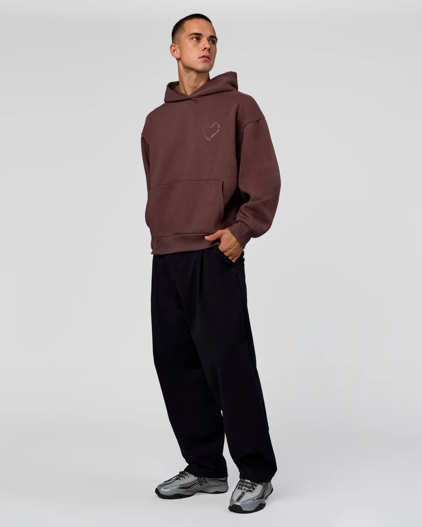Unisex Love The Process Oversize Hoodie - Cocoa Powder-Hot Chocolate - Image 6