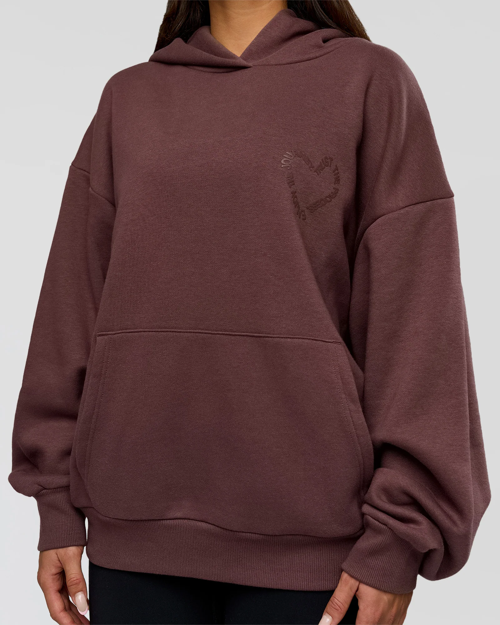 Unisex Love The Process Oversize Hoodie - Cocoa Powder-Hot Chocolate - Image 9