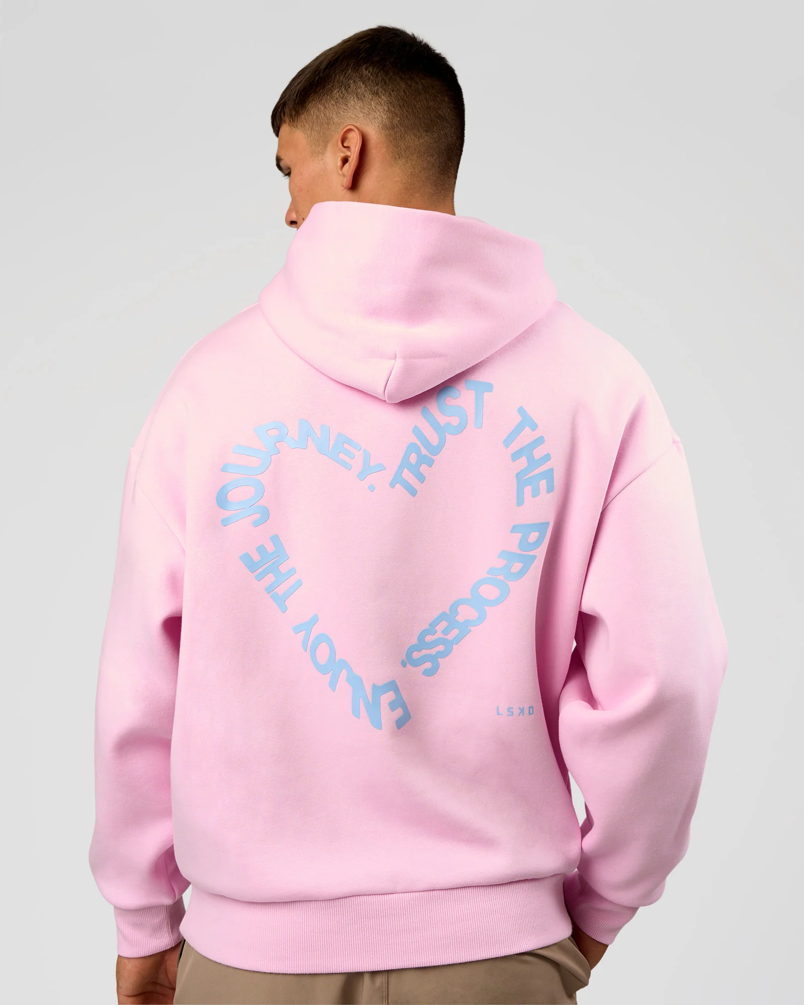 Unisex Love The Process Oversize Hoodie - Marshmallow-Open Air - Image 2