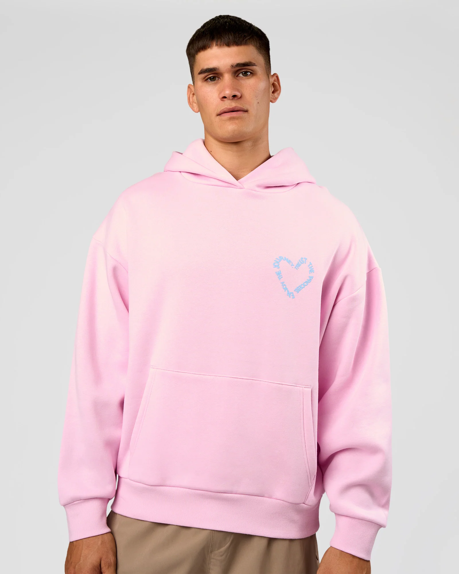 Unisex Love The Process Oversize Hoodie - Marshmallow-Open Air - Image 3