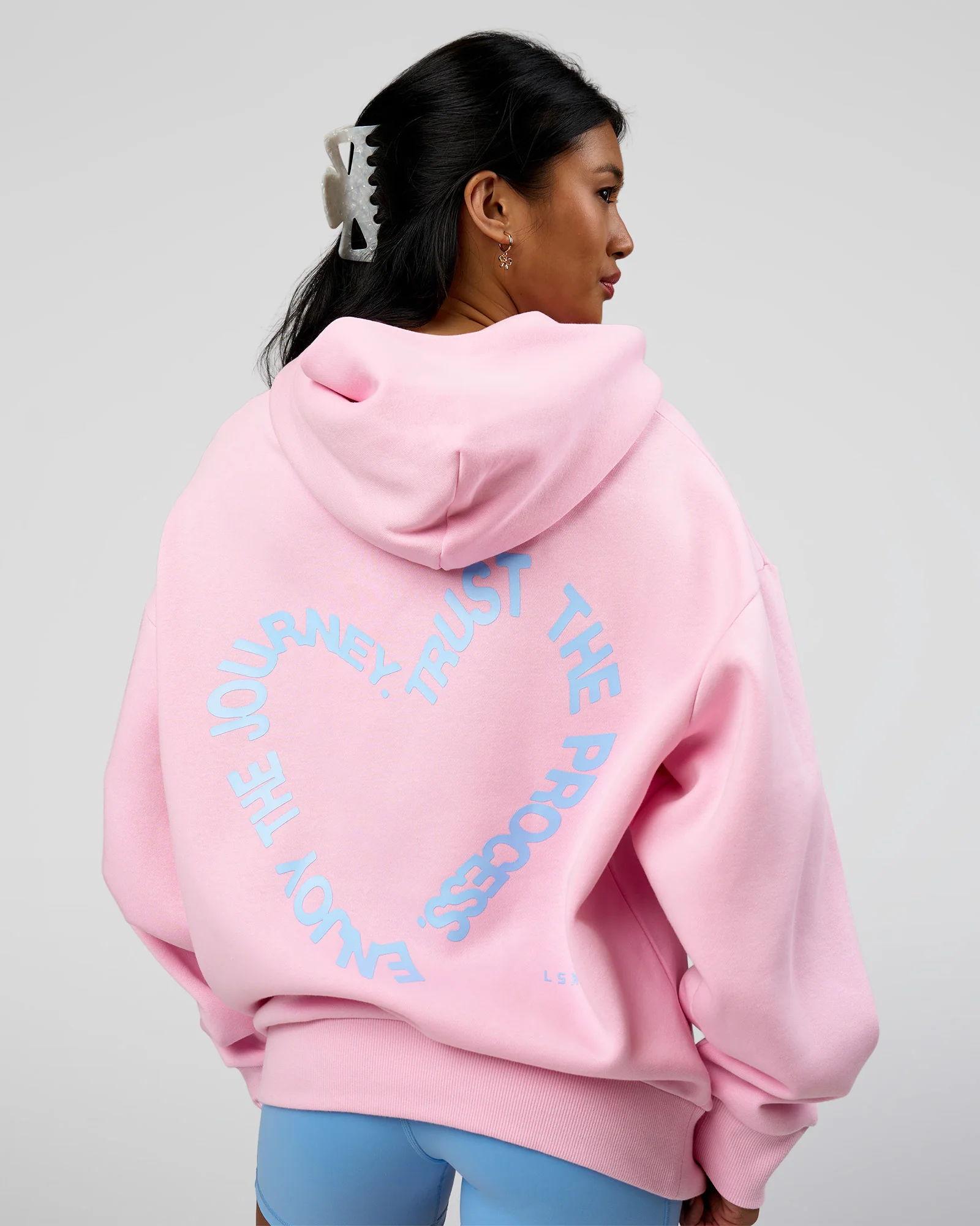 Unisex Love The Process Oversize Hoodie - Marshmallow-Open Air - Image 4