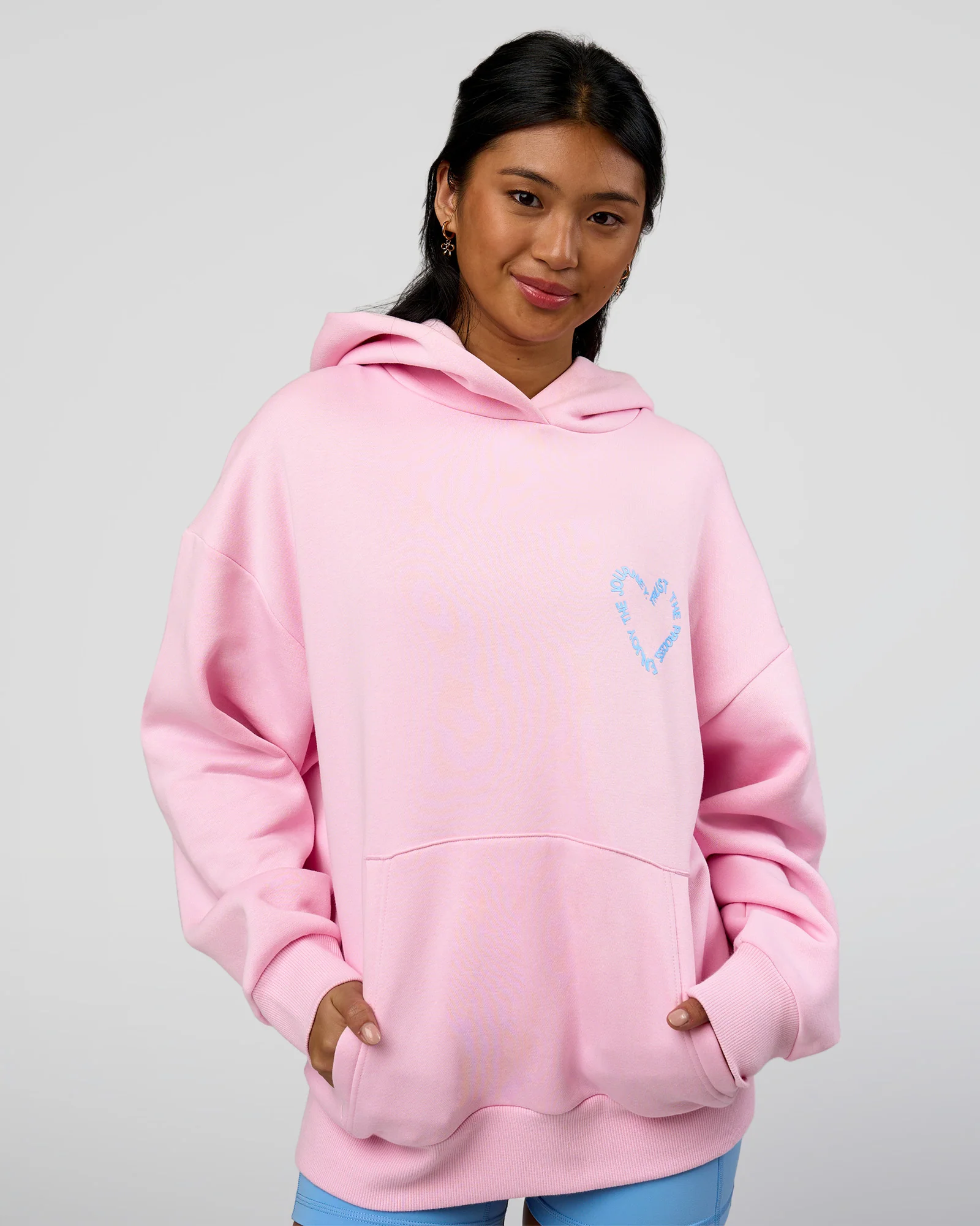 Unisex Love The Process Oversize Hoodie - Marshmallow-Open Air - Image 5