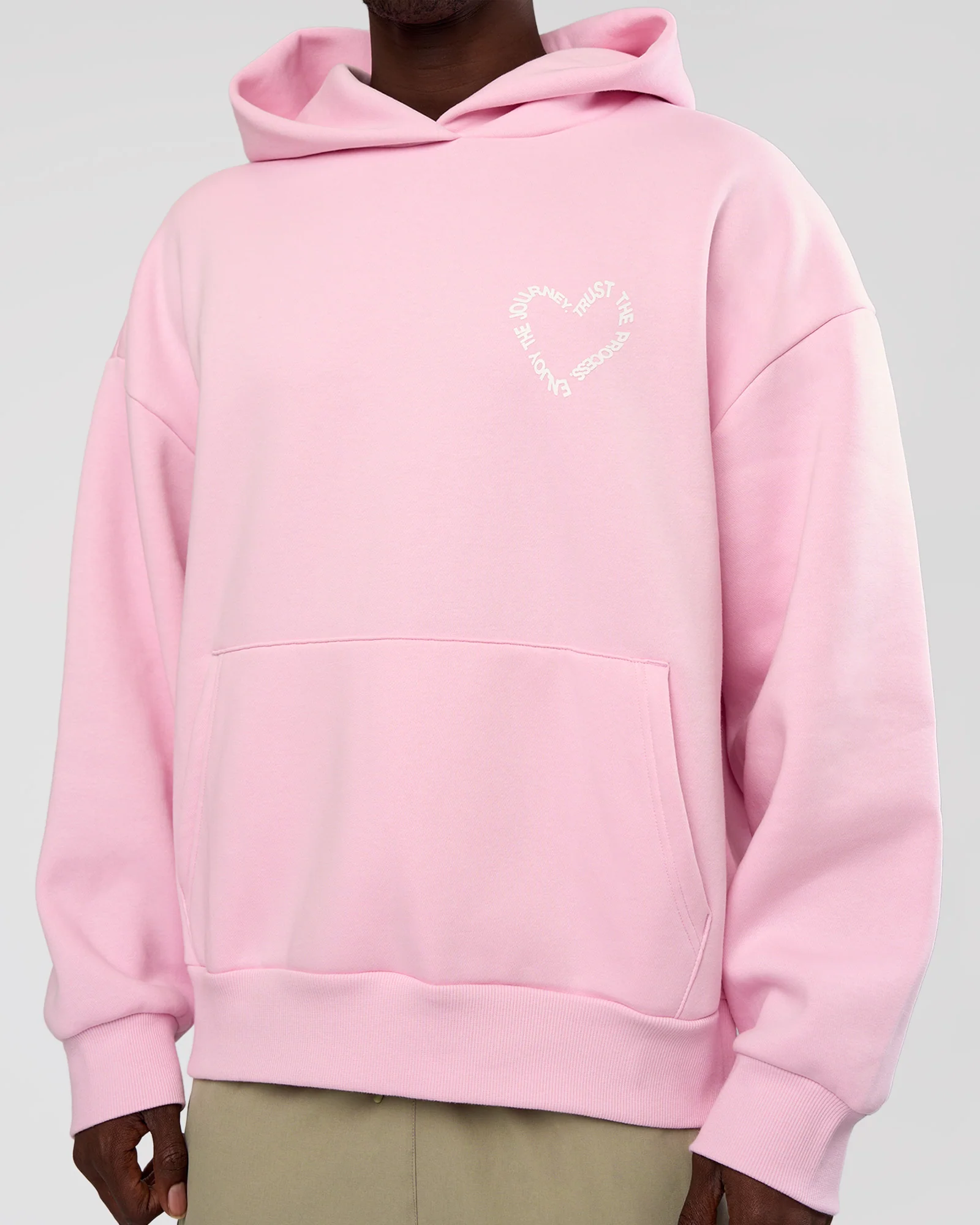 Unisex Love The Process Oversize Hoodie - Marshmallow-White - Image 5