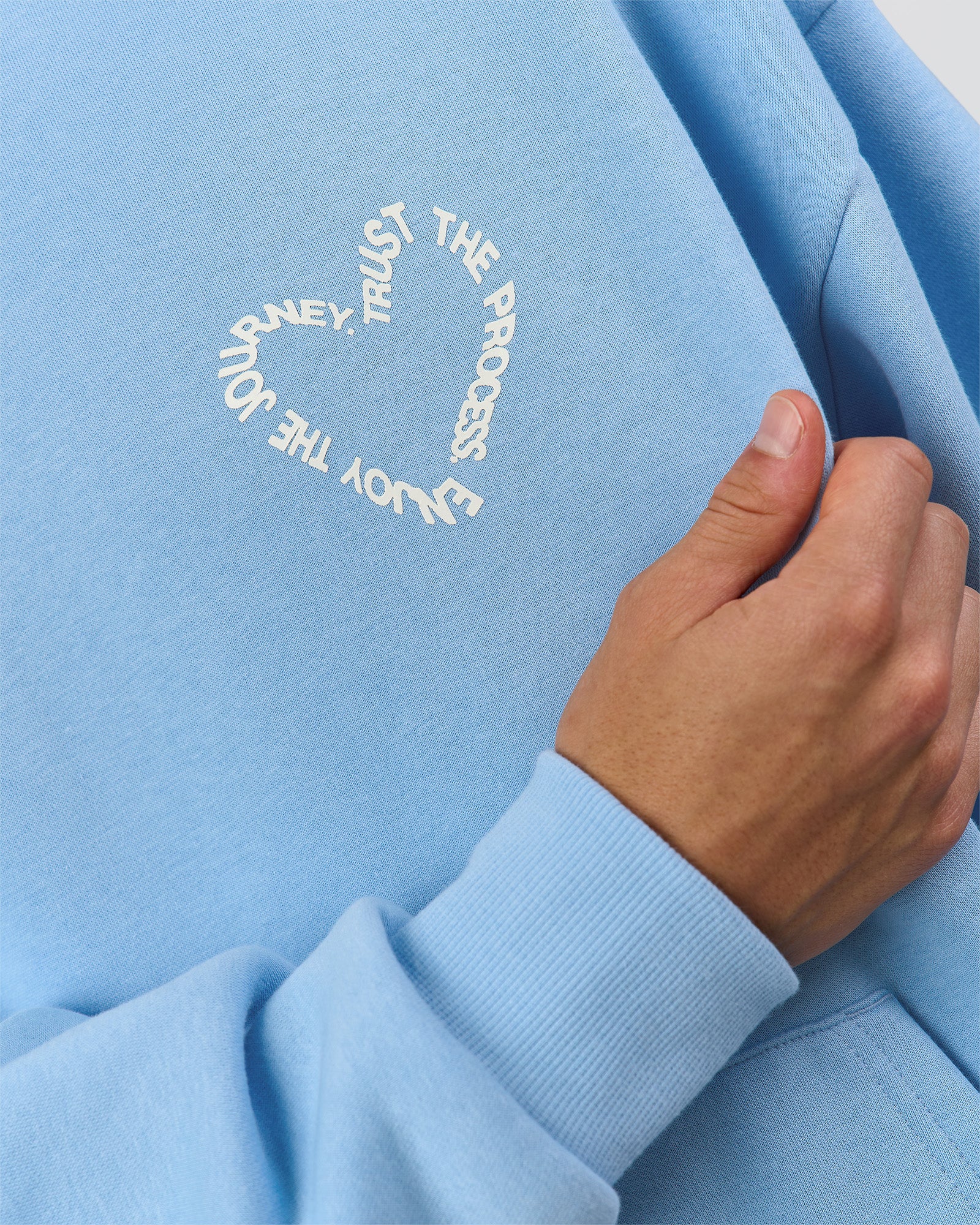 Unisex Love The Process Oversize Hoodie - Open Air-Off White - Image 11
