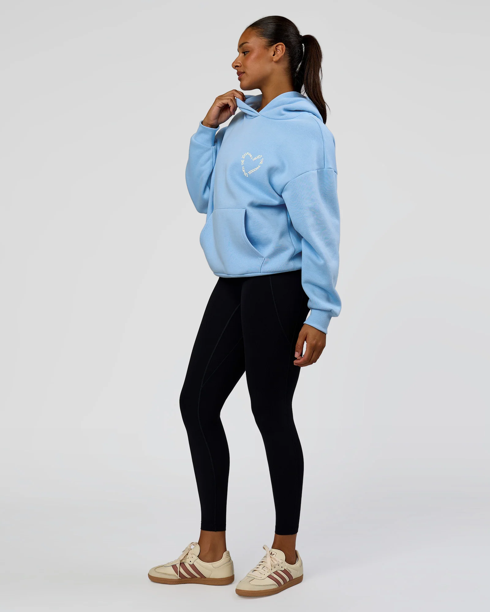 Unisex Love The Process Oversize Hoodie - Open Air-Off White - Image 12