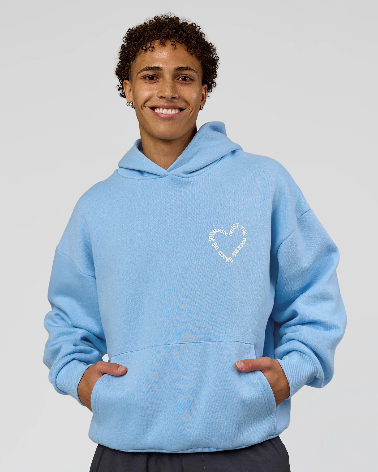 Unisex Love The Process Oversize Hoodie - Open Air-Off White - Image 14