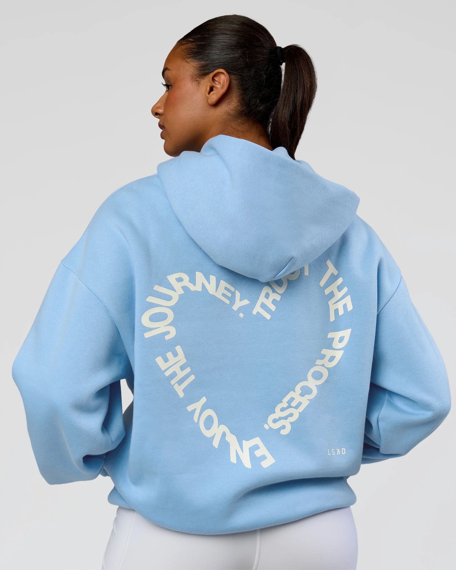 Unisex Love The Process Oversize Hoodie - Open Air-Off White - Image 16