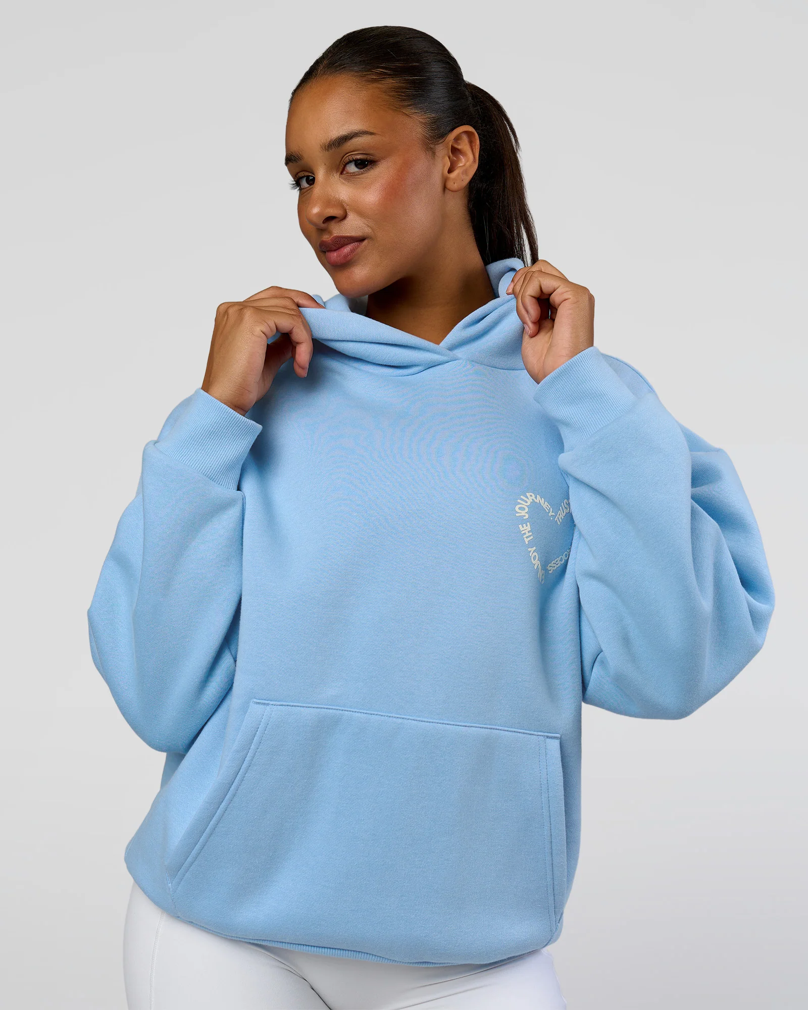 Unisex Love The Process Oversize Hoodie - Open Air-Off White - Image 4