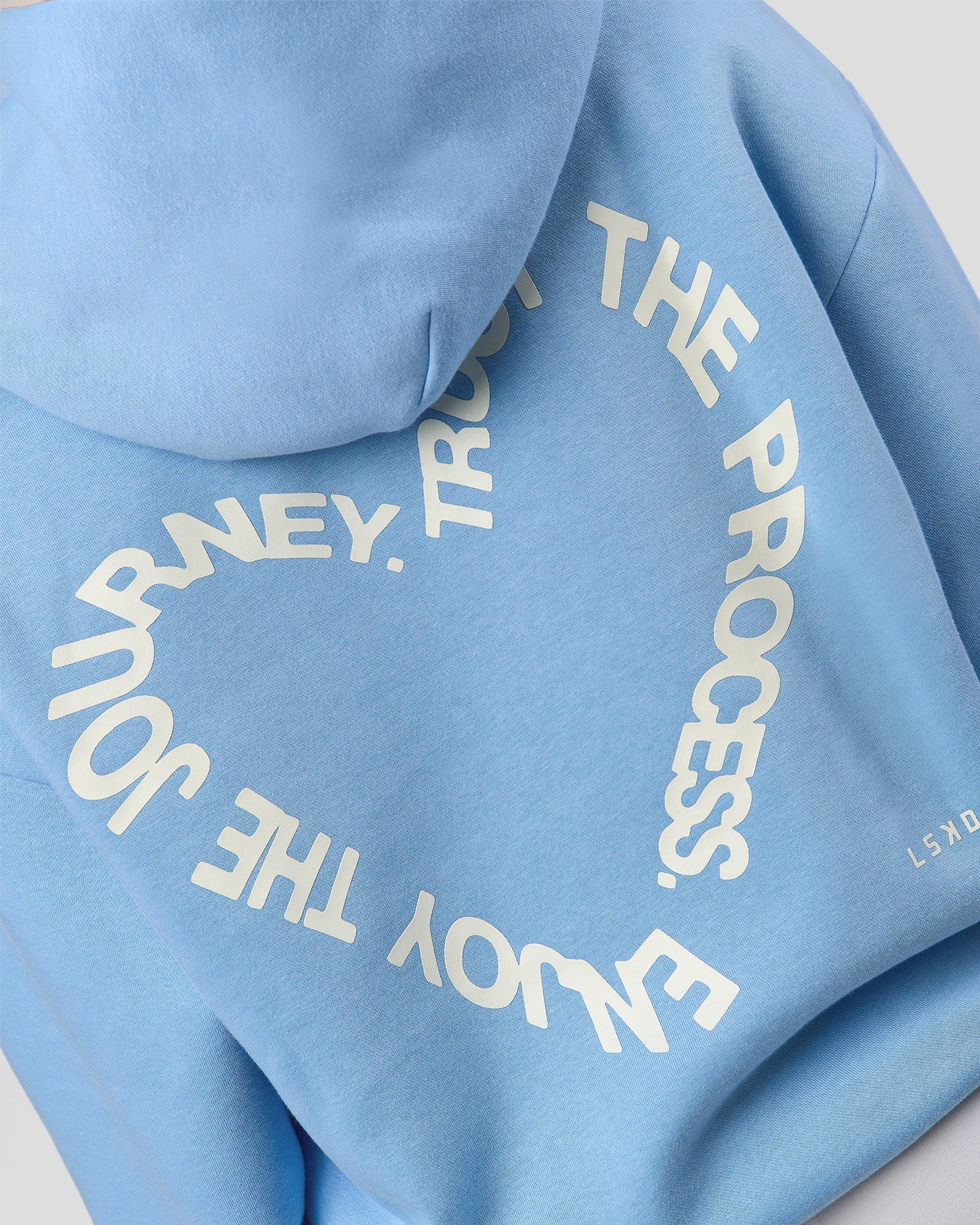 Unisex Love The Process Oversize Hoodie - Open Air-Off White - Image 5