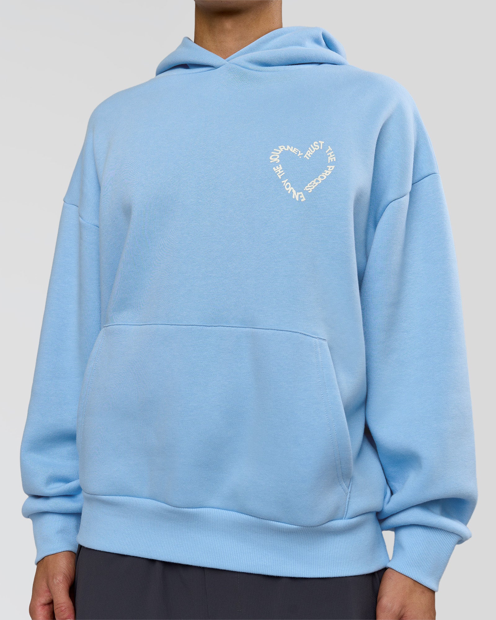 Unisex Love The Process Oversize Hoodie - Open Air-Off White - Image 7