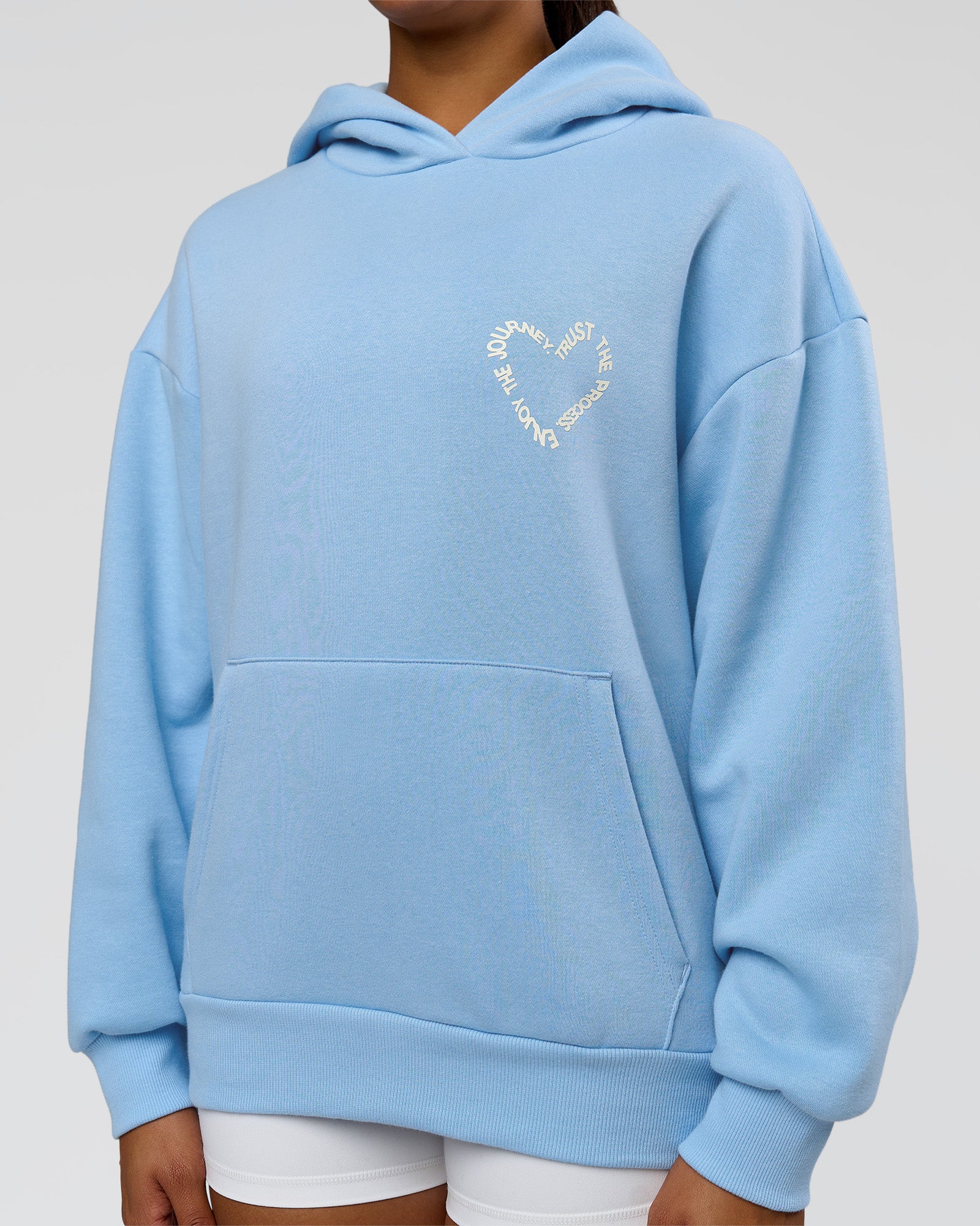 Unisex Love The Process Oversize Hoodie - Open Air-Off White - Image 9