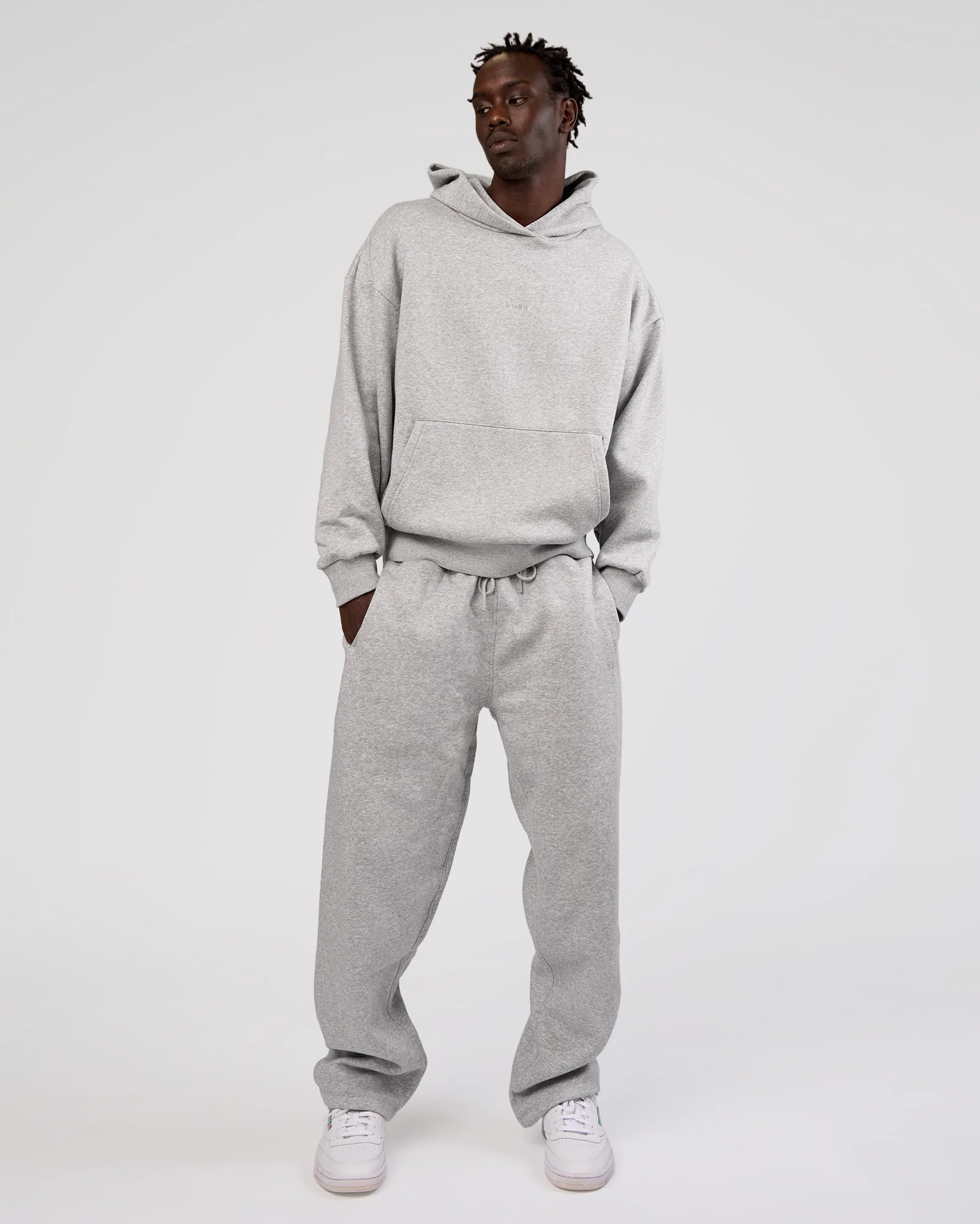 MVP Oversized Hoodie - Lt Grey Marl - Image 2