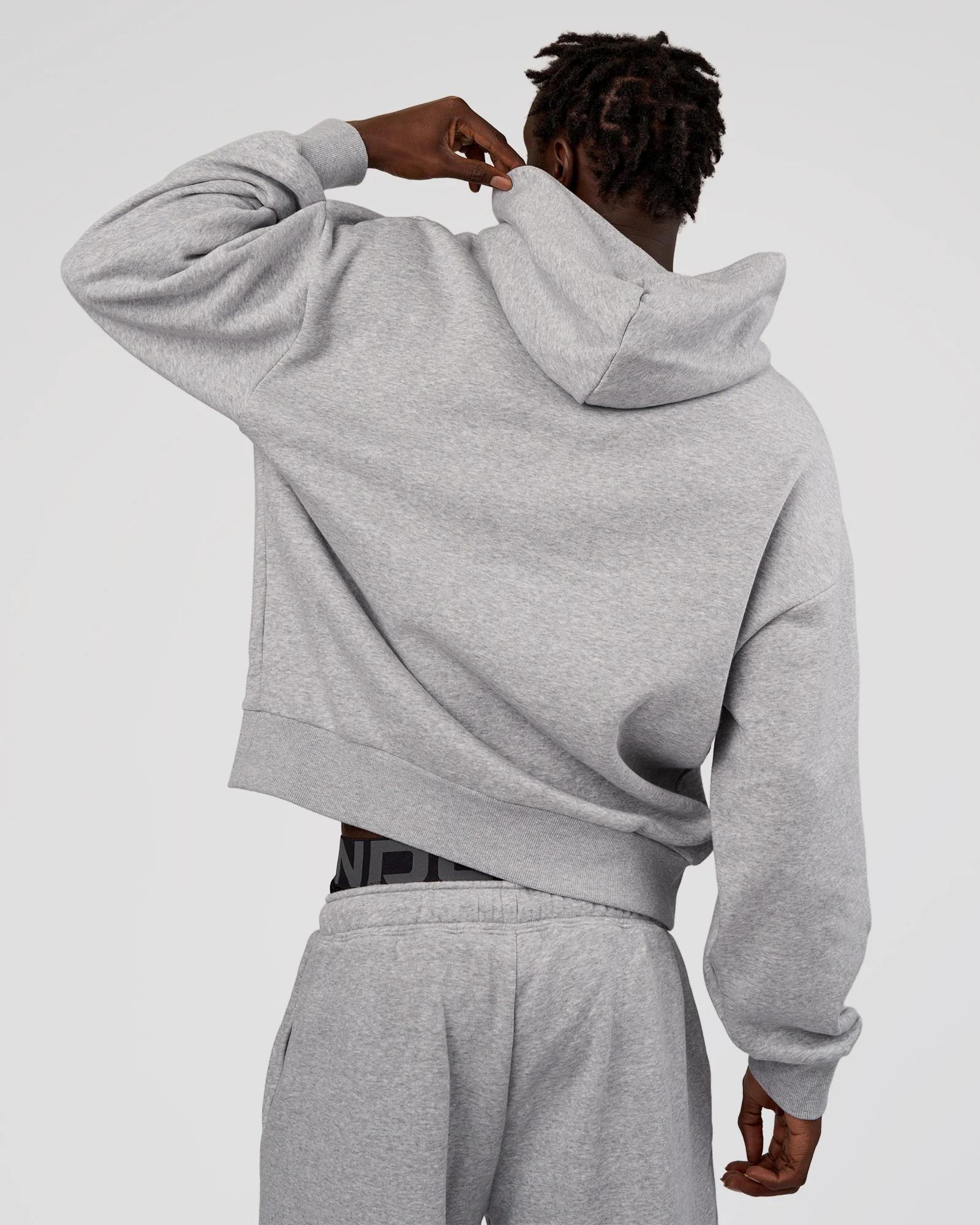 MVP Oversized Hoodie - Lt Grey Marl - Image 5