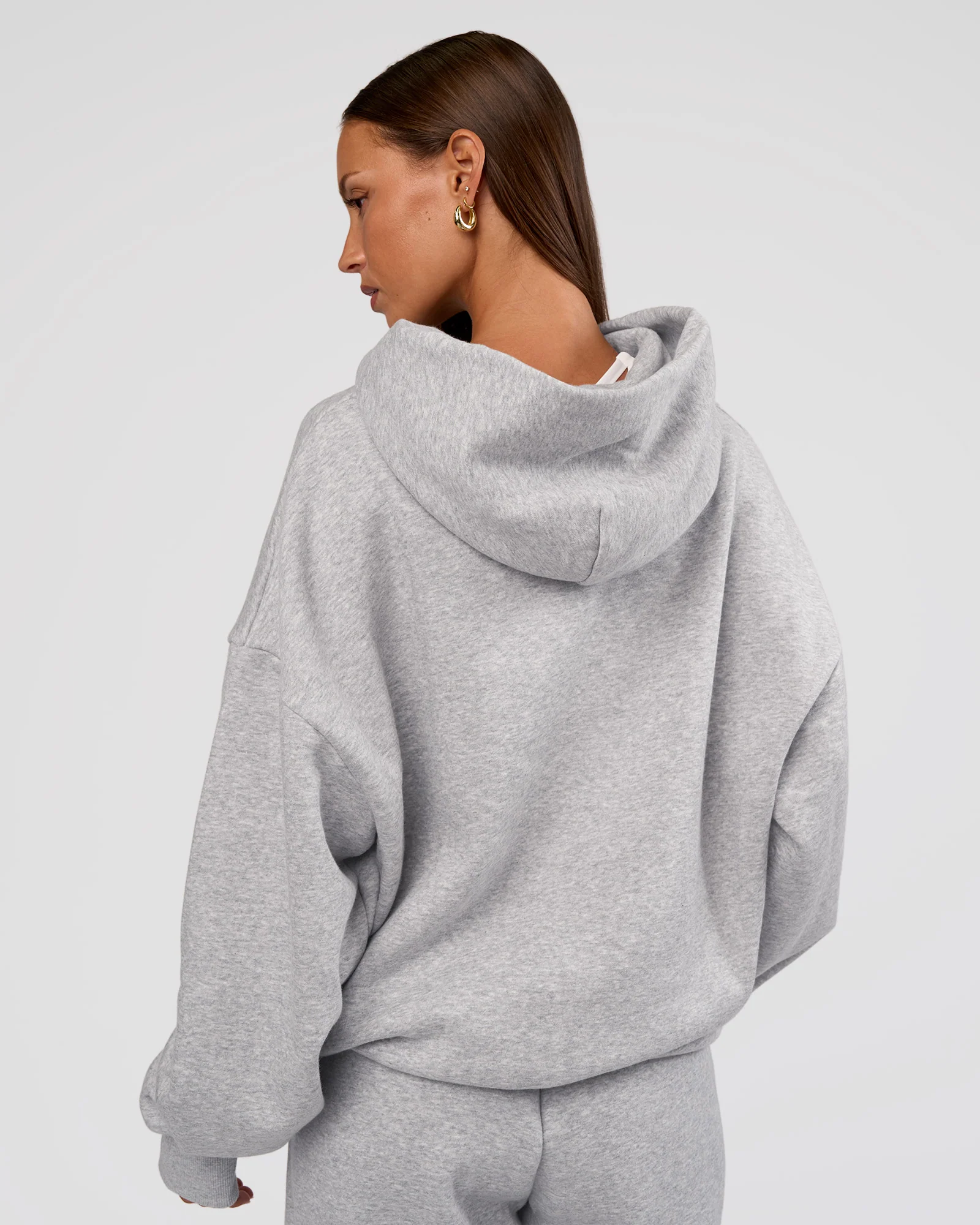 MVP Oversized Hoodie - Lt Grey Marl - Image 6