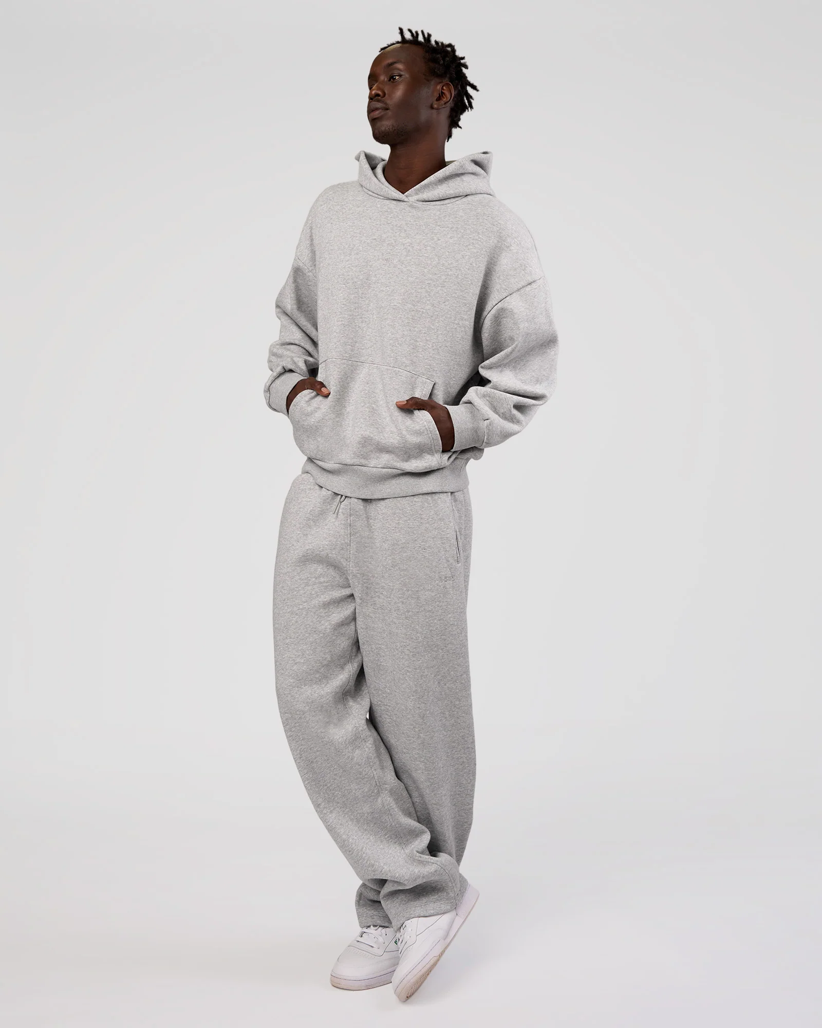 MVP Oversized Hoodie - Lt Grey Marl - Image 7
