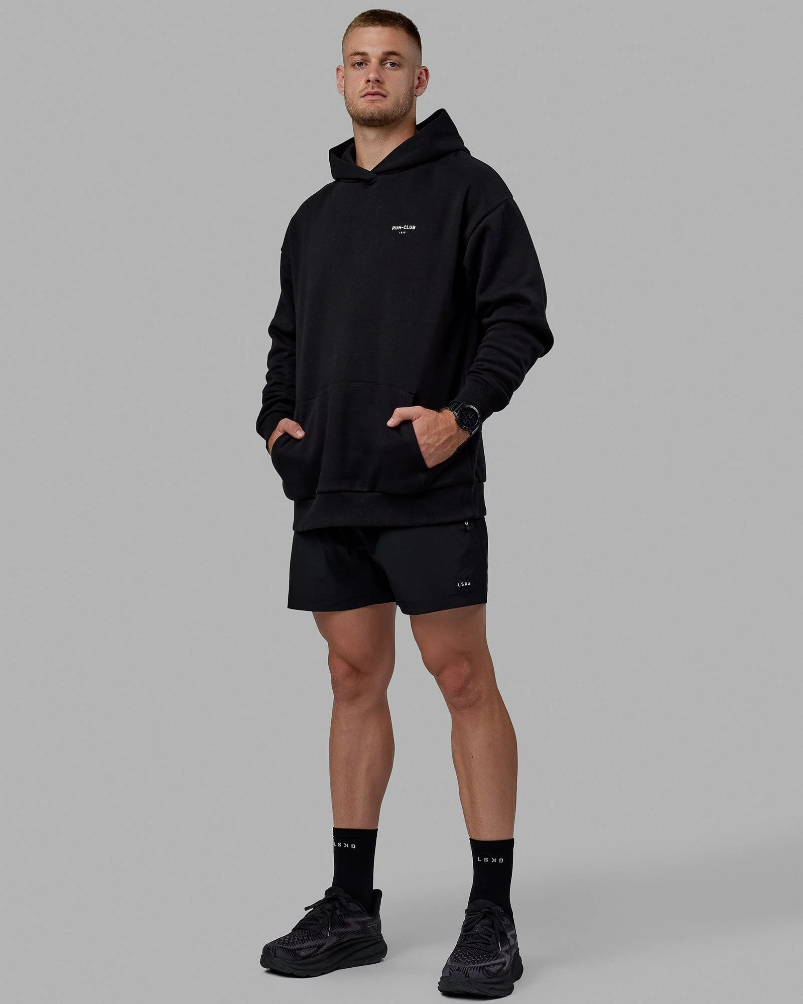 RUN-CLUB Hoodie Oversize - Black - Image 12