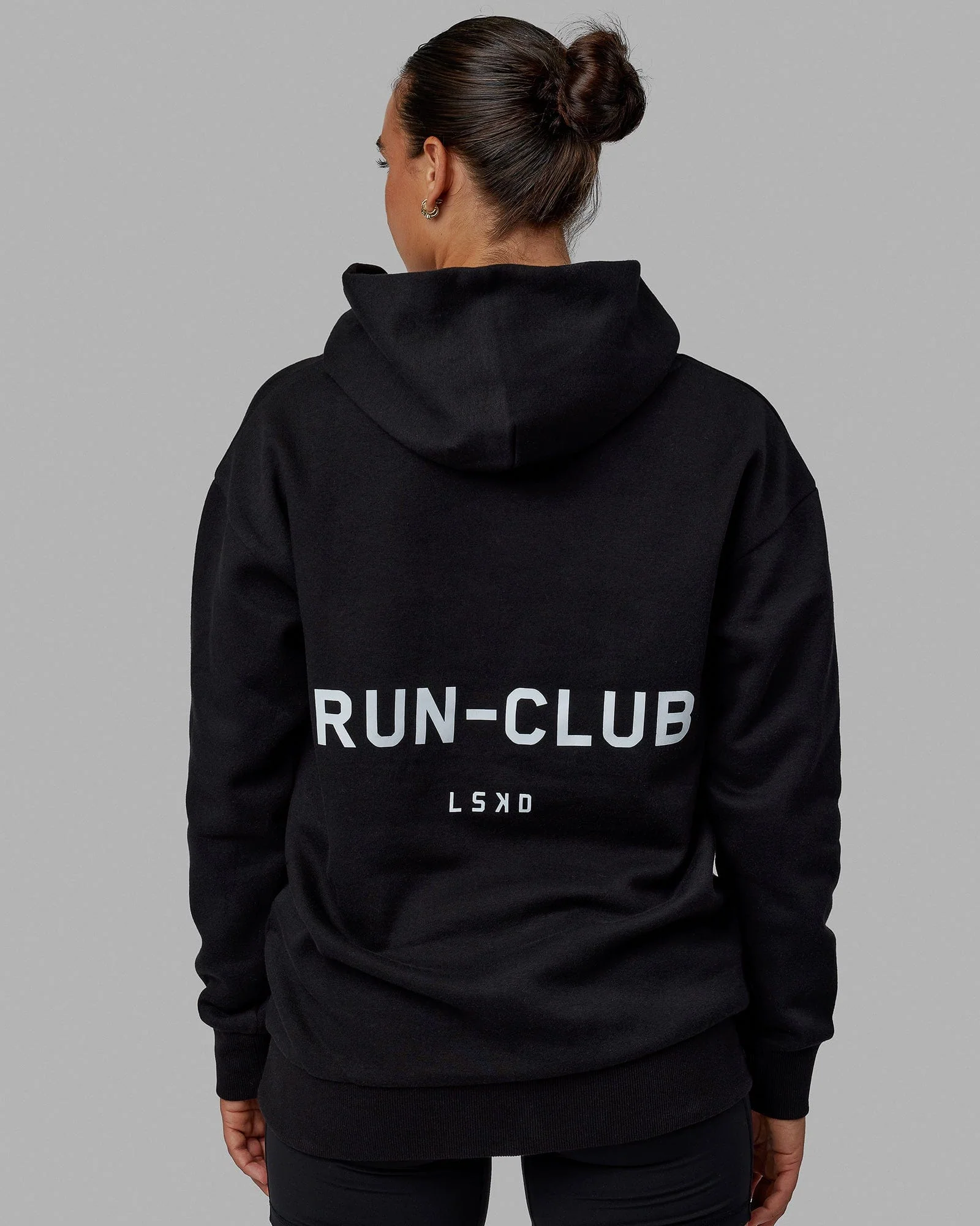 RUN-CLUB Hoodie Oversize - Black - Image 4
