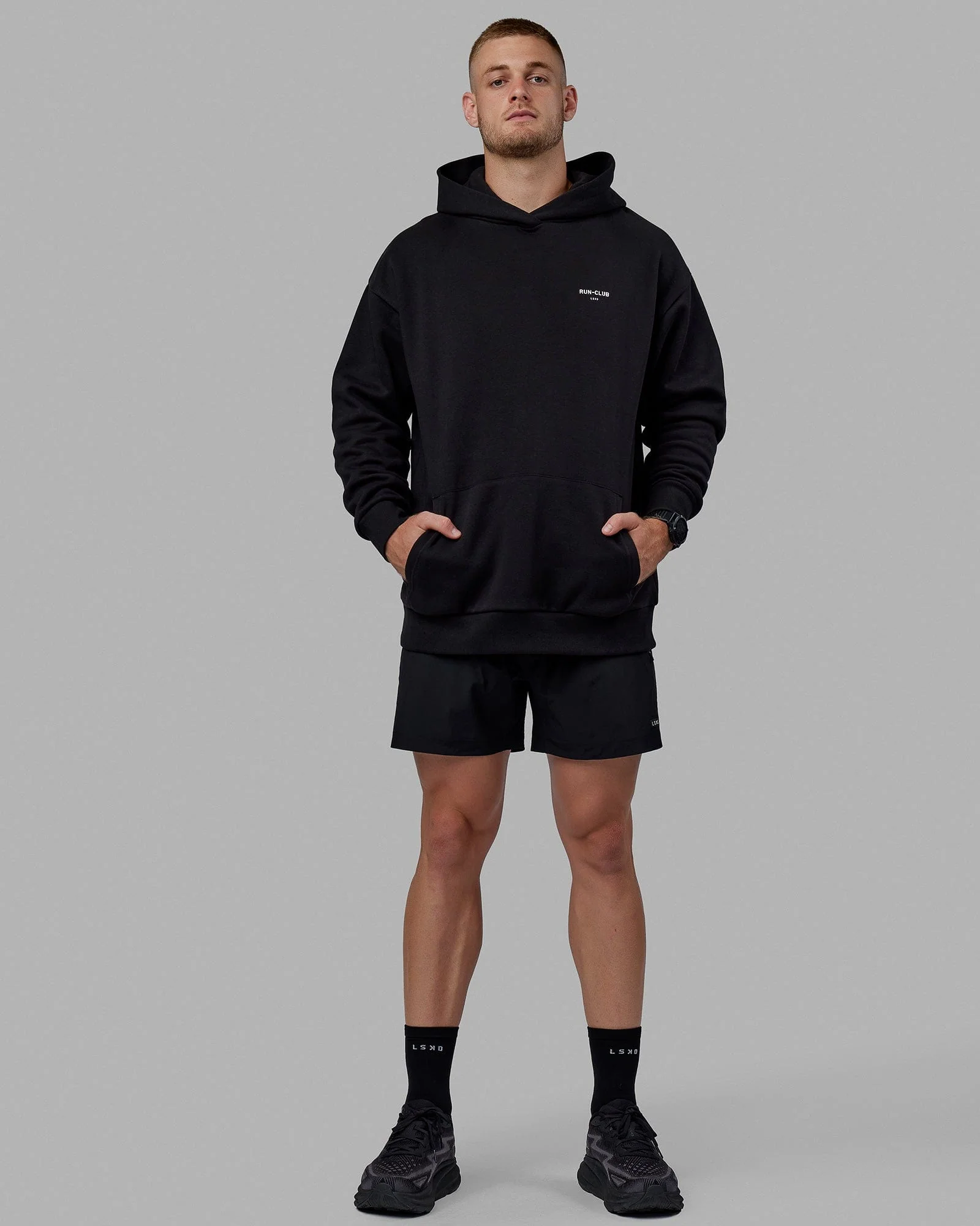 RUN-CLUB Hoodie Oversize - Black - Image 5
