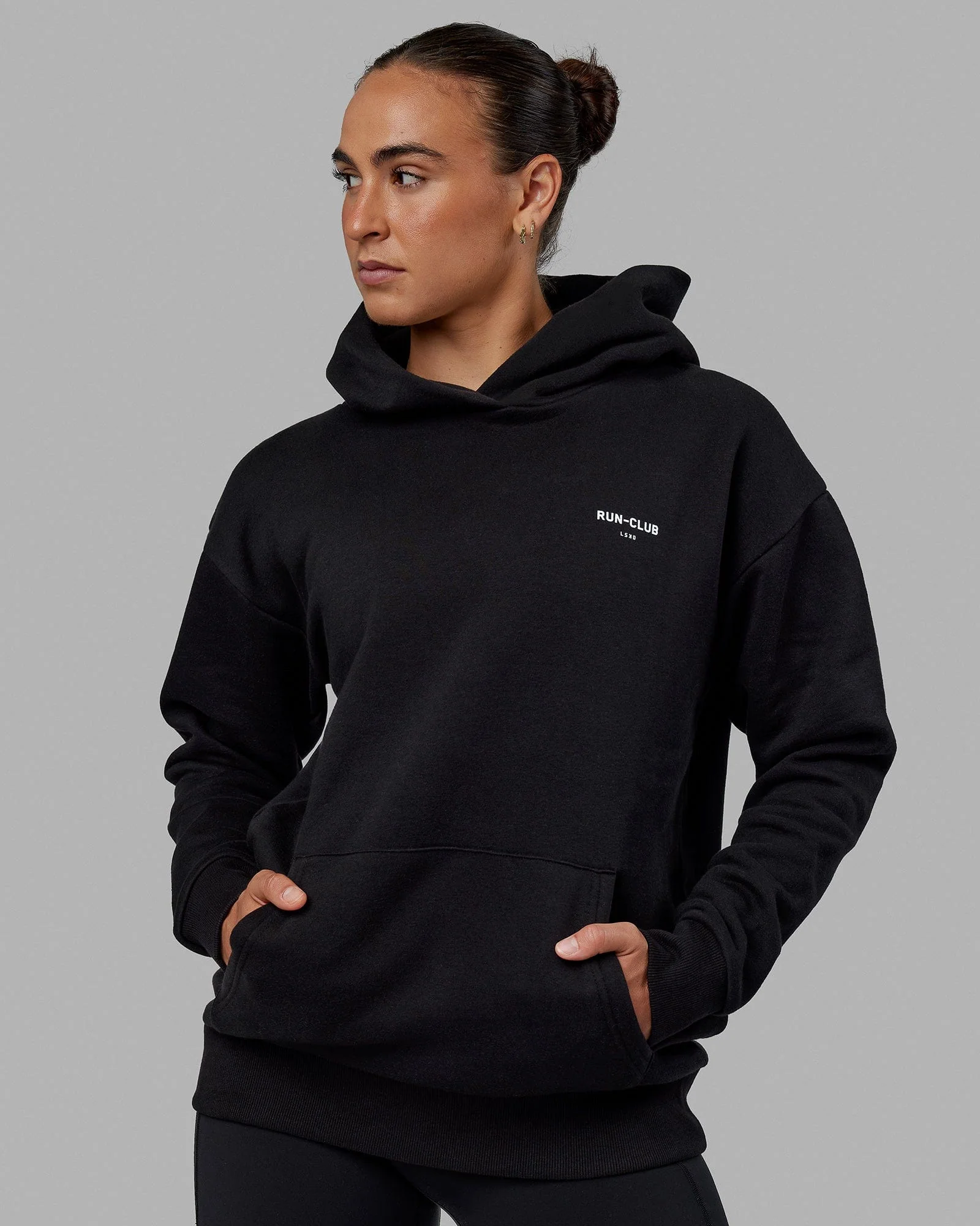 RUN-CLUB Hoodie Oversize - Black - Image 6