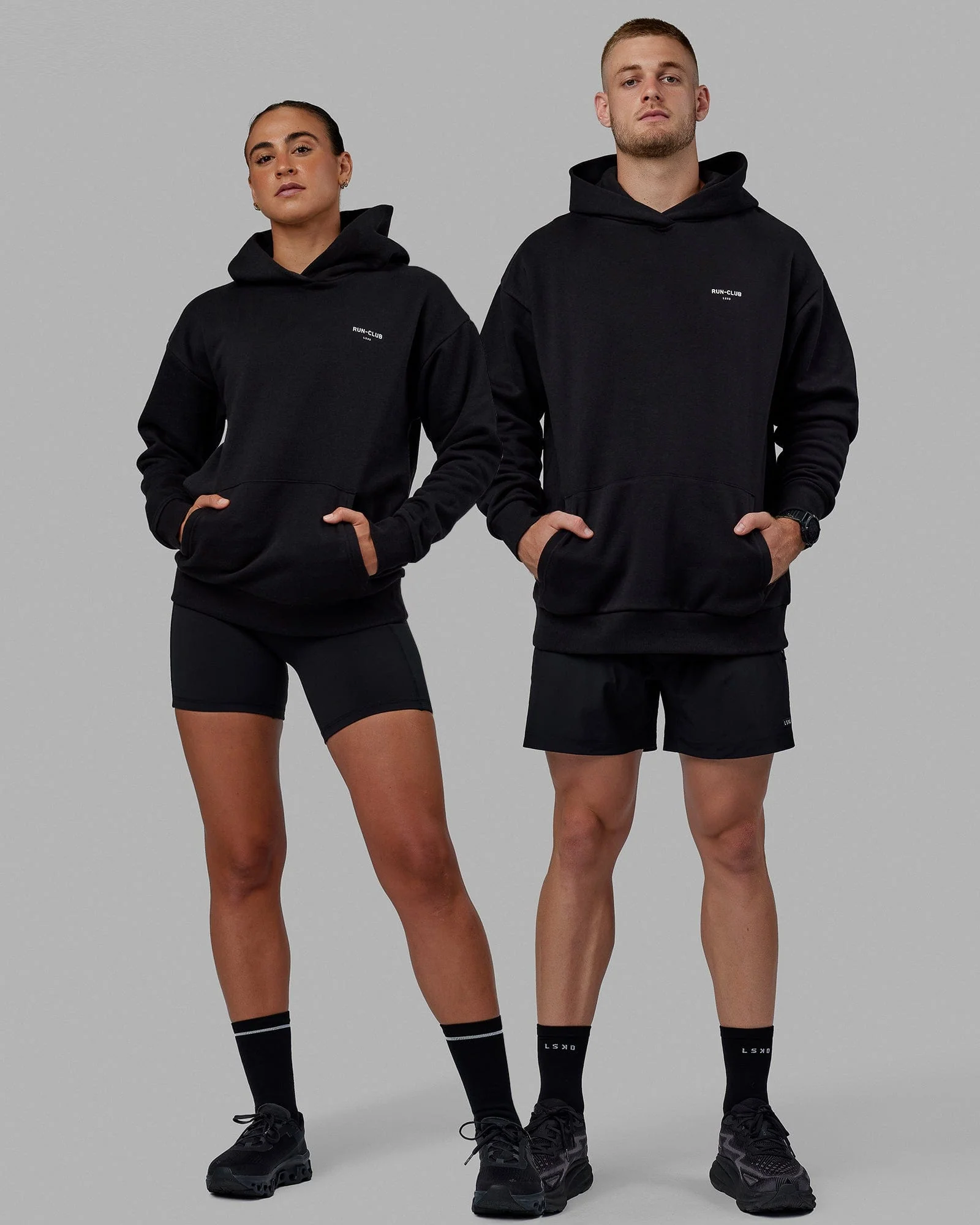 RUN-CLUB Hoodie Oversize - Black - Image 7