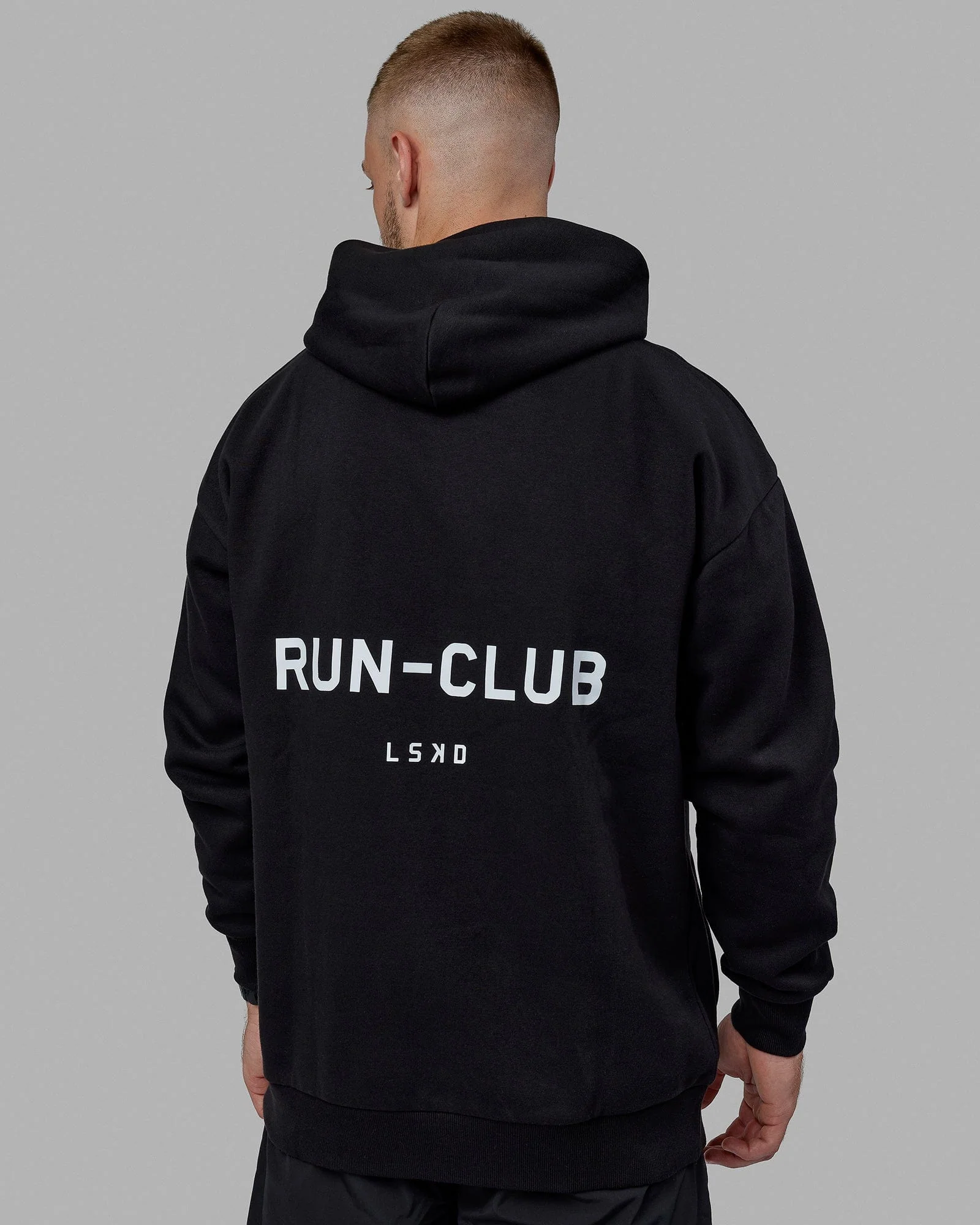 RUN-CLUB Hoodie Oversize - Black - Image 8