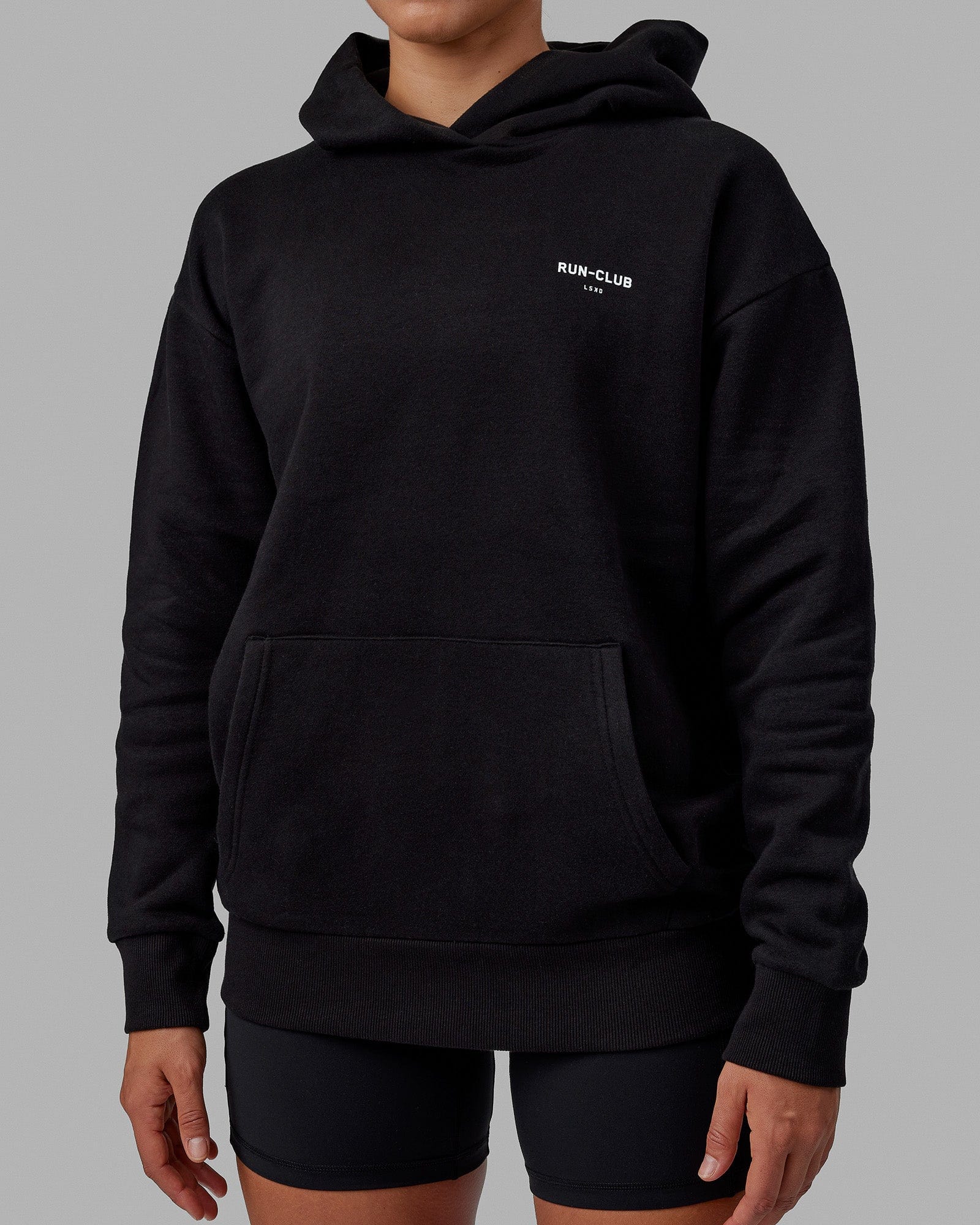RUN-CLUB Hoodie Oversize - Black - Image 9