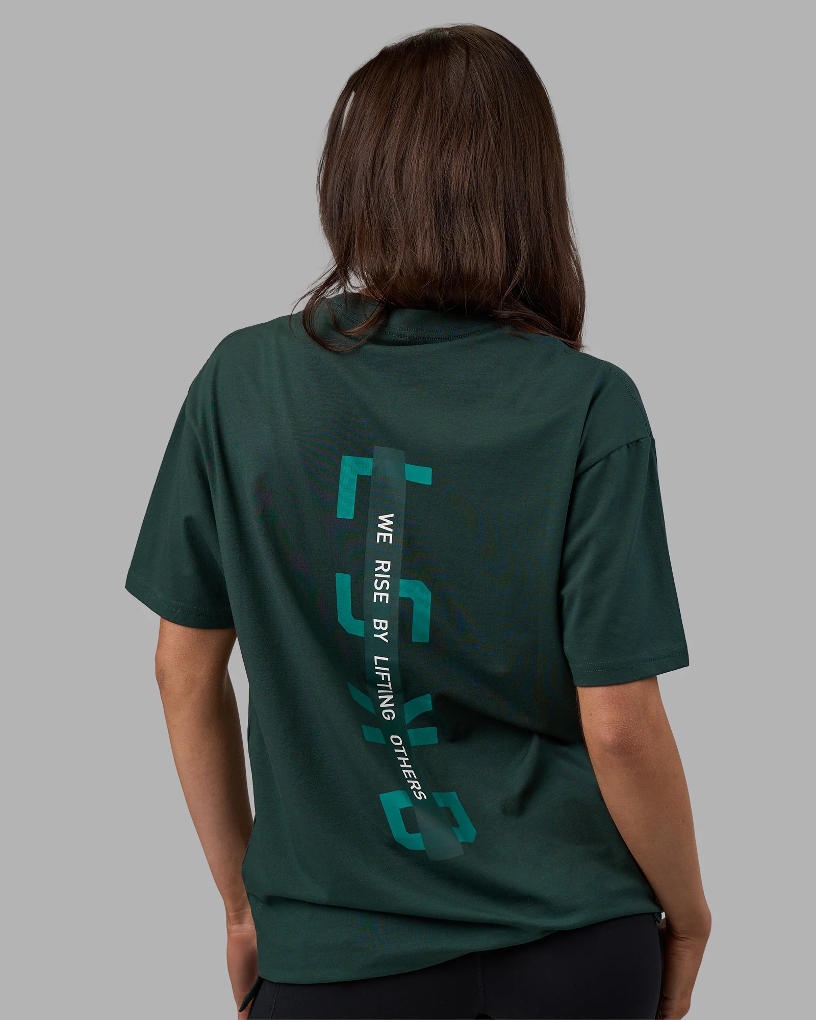 Unisex Strike Through FLXCotton Tee Oversize - Vital Green-Alexandrite - Image 2