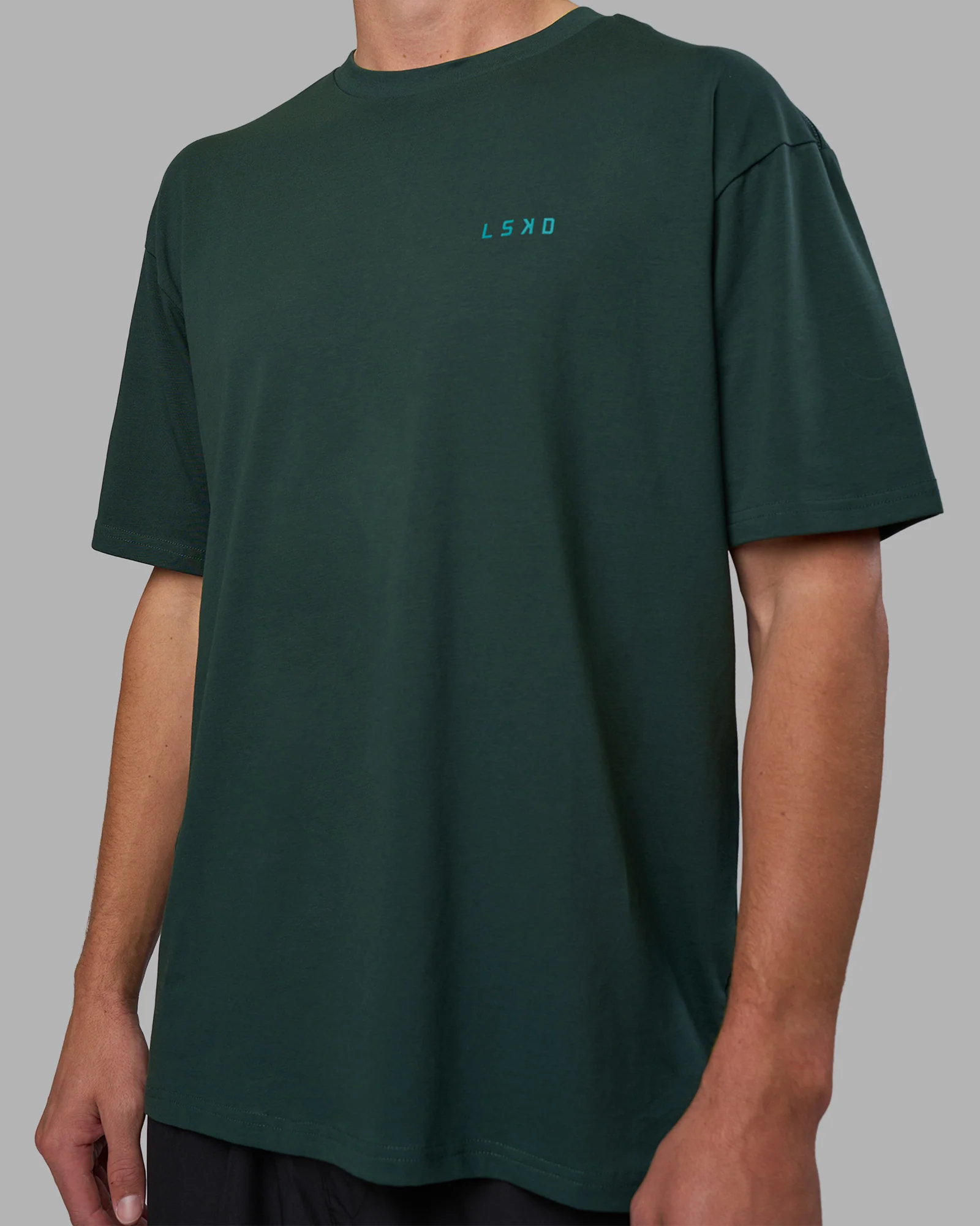 Unisex Strike Through FLXCotton Tee Oversize - Vital Green-Alexandrite - Image 6