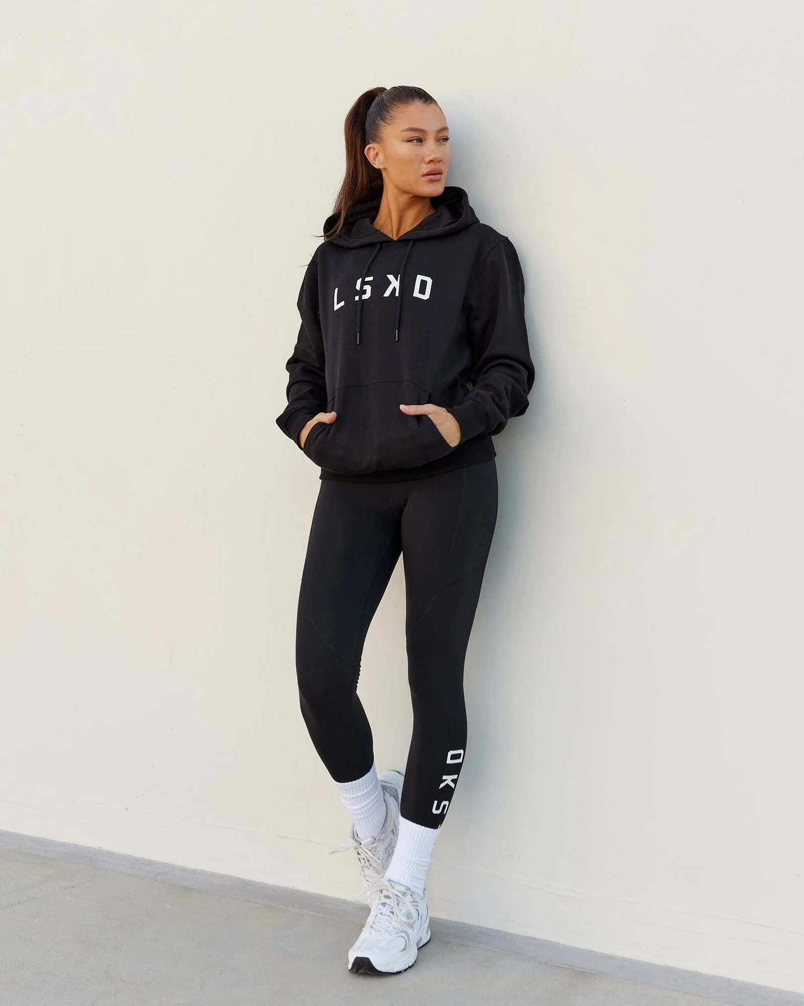 Structure Hoodie - Black-White - Image 2