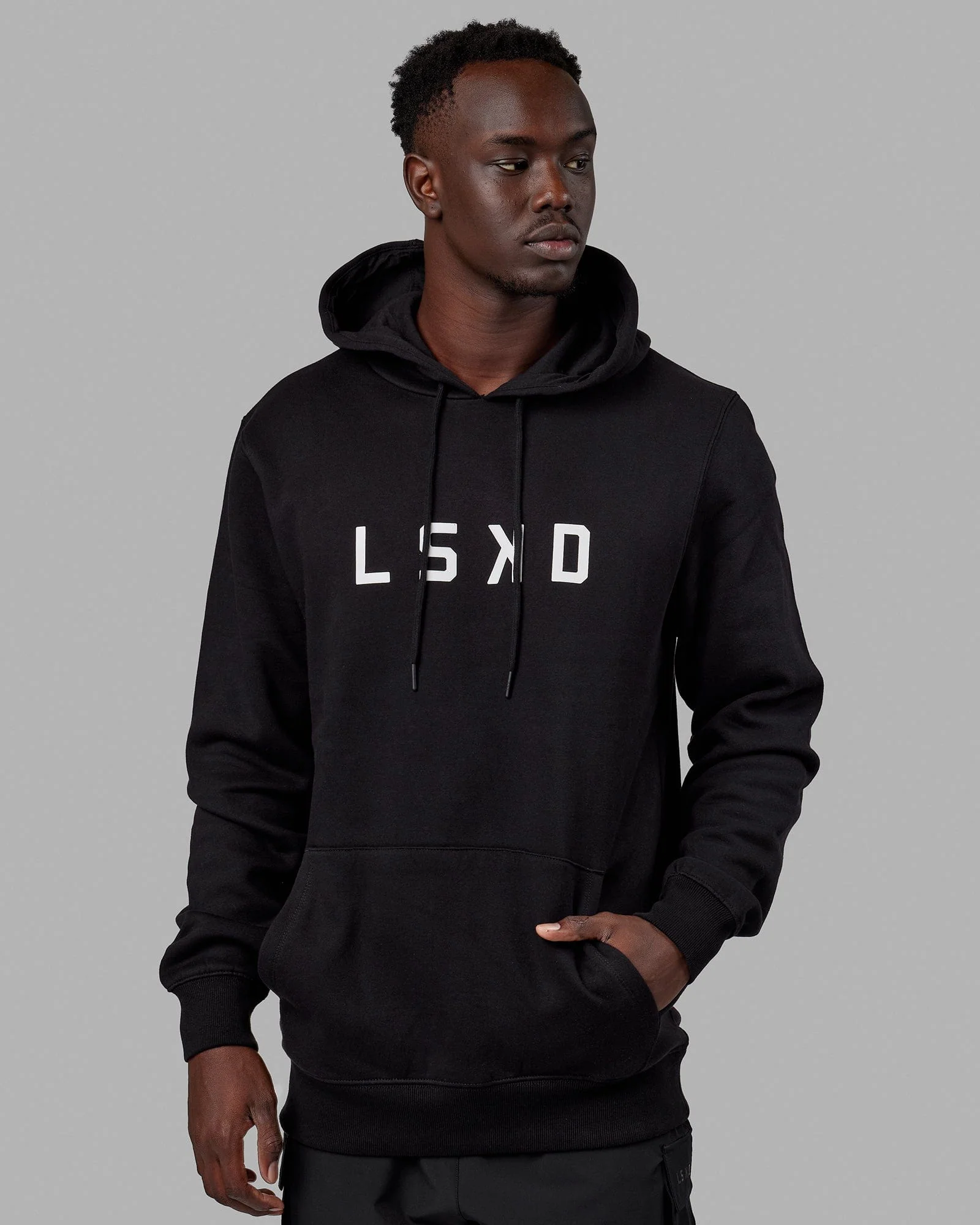 Structure Hoodie - Black-White - Image 3
