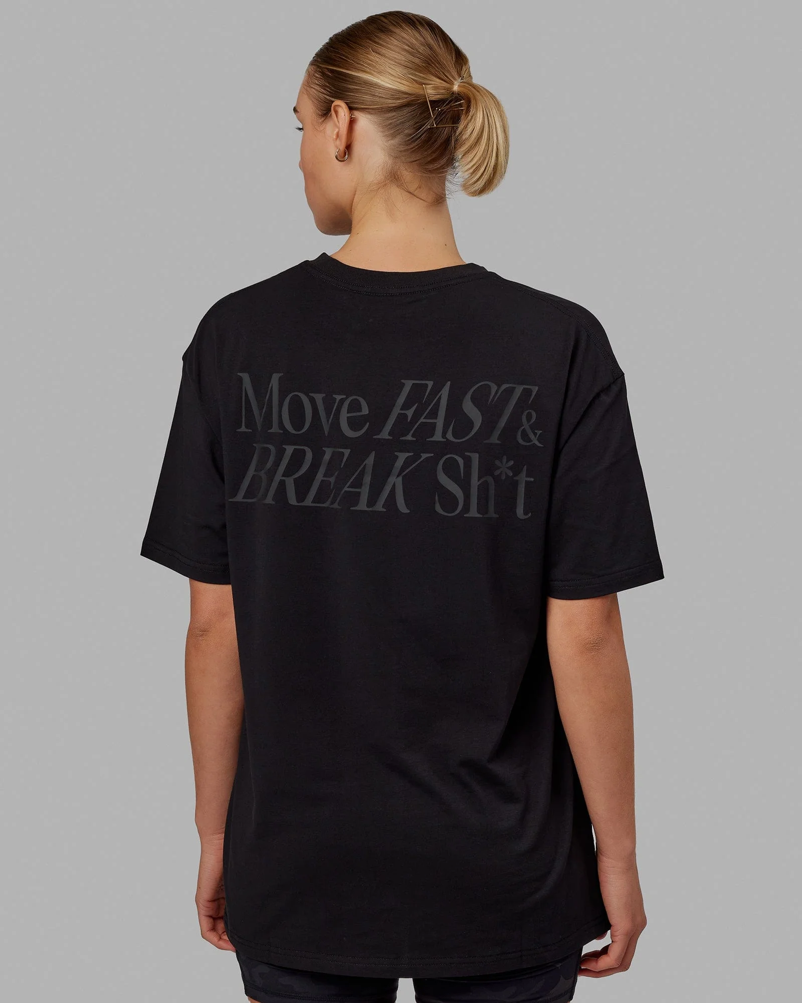 VS5 FLXCotton Tee Oversize - Black-Black - Image 2