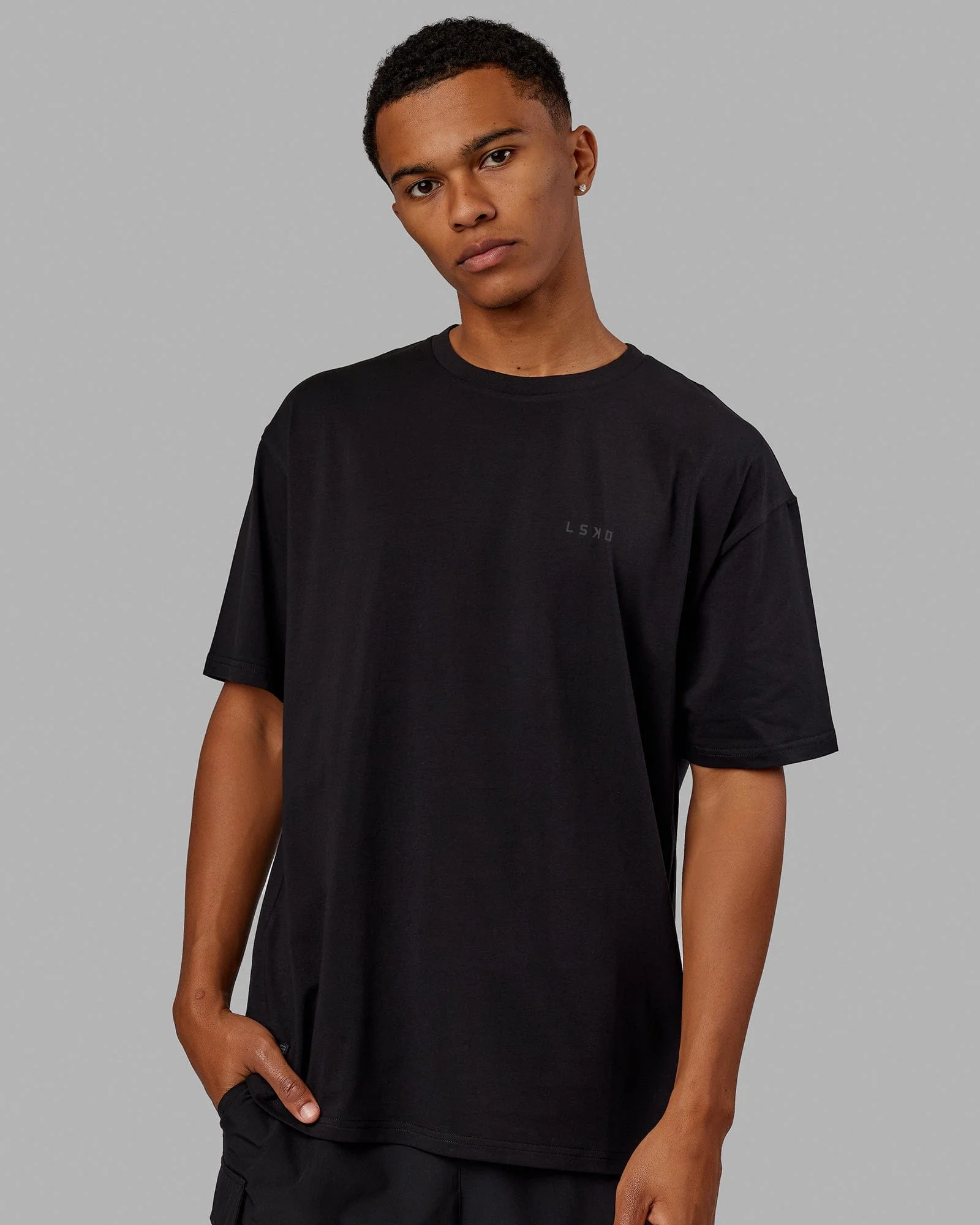 VS5 FLXCotton Tee Oversize - Black-Black - Image 3