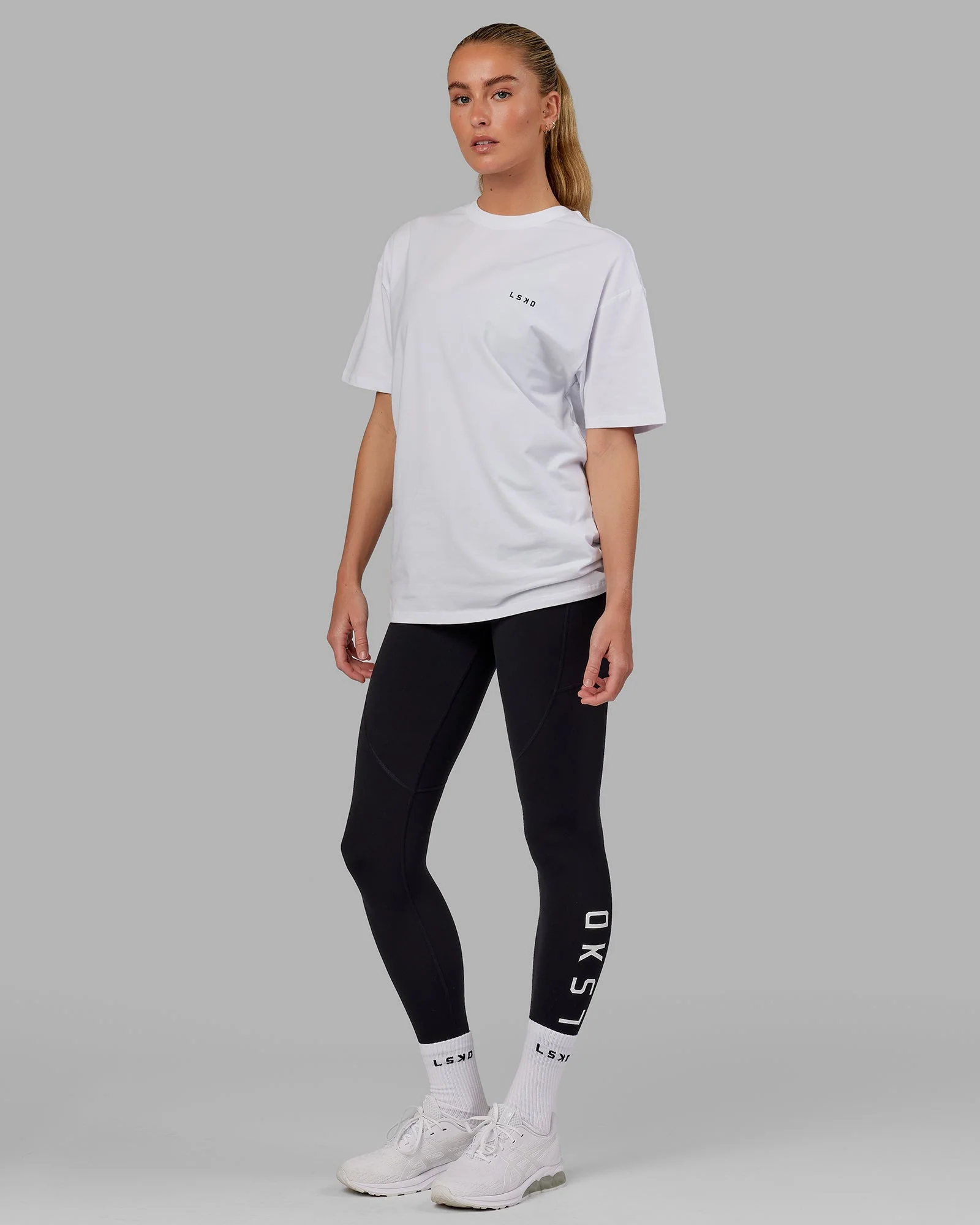 VS5 FLXCotton Tee Oversize - White-Black - Image 10