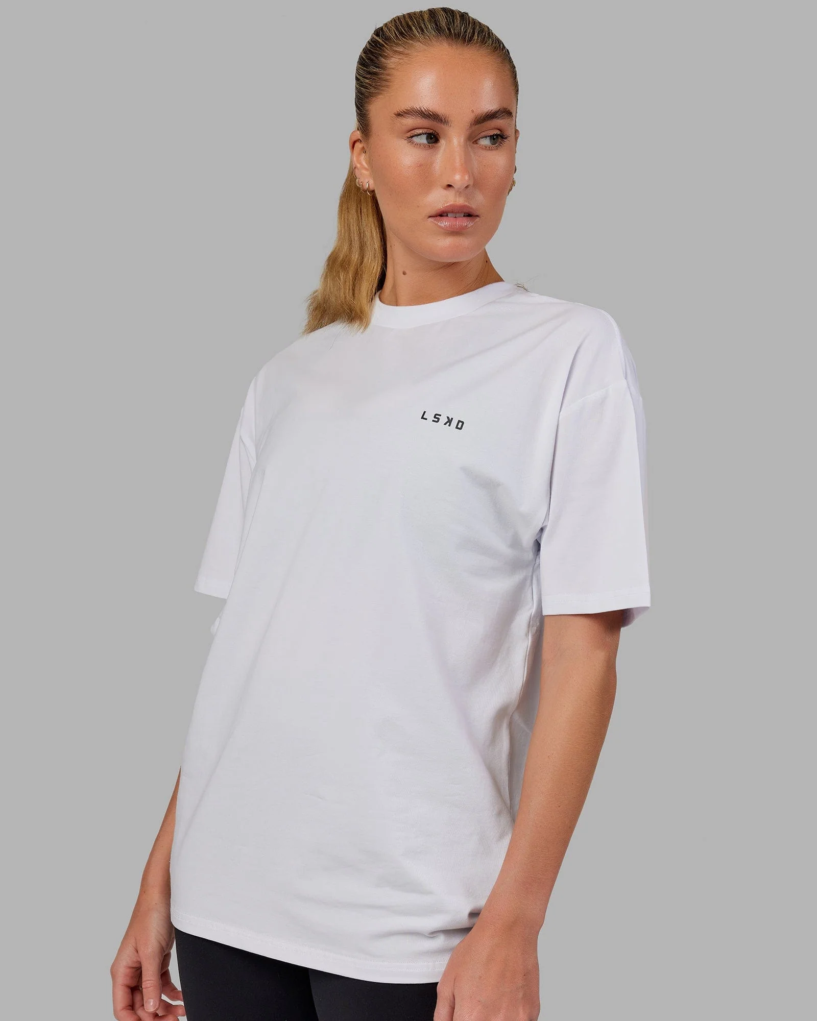 VS5 FLXCotton Tee Oversize - White-Black - Image 3