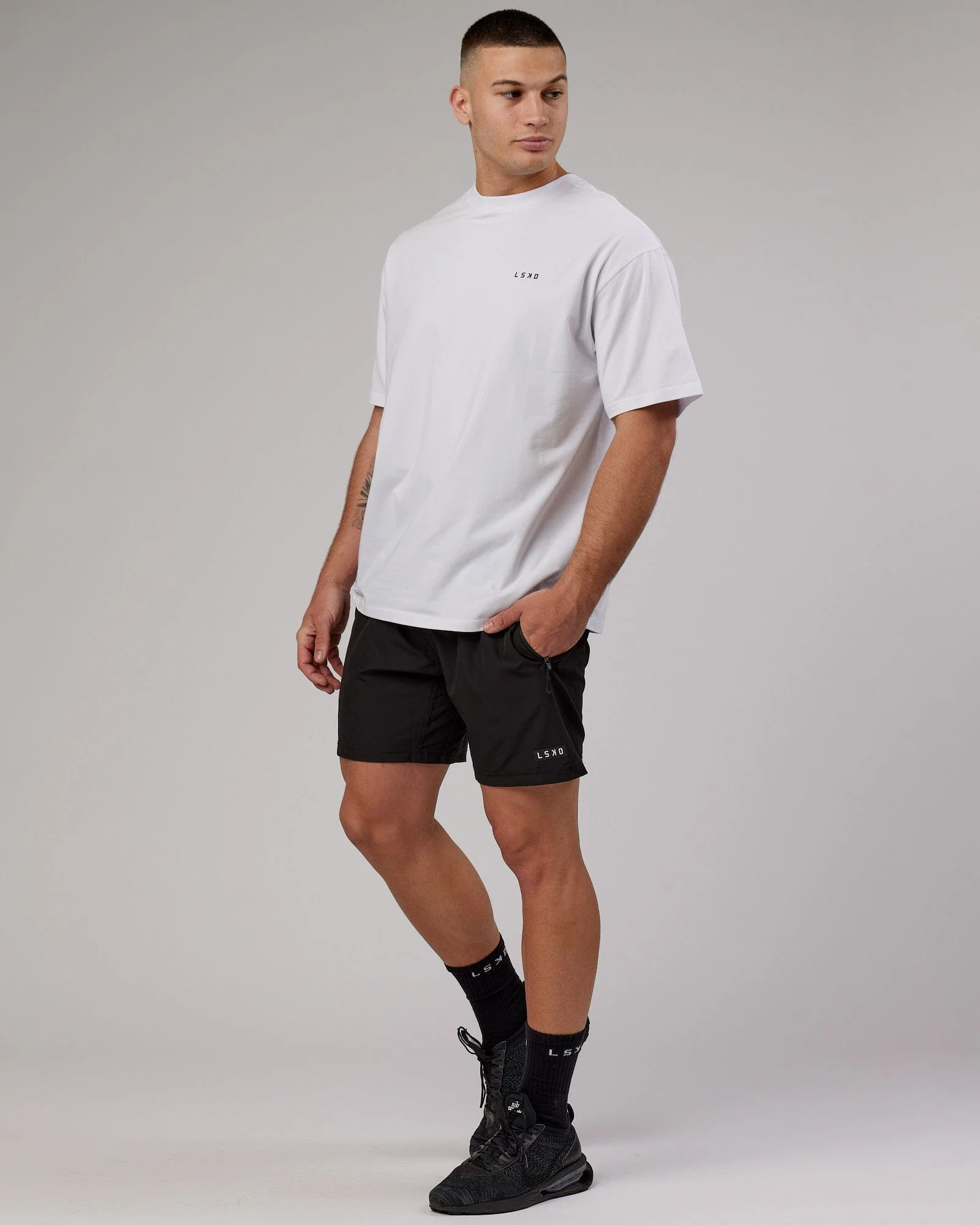 VS5 FLXCotton Tee Oversize - White-Black - Image 4