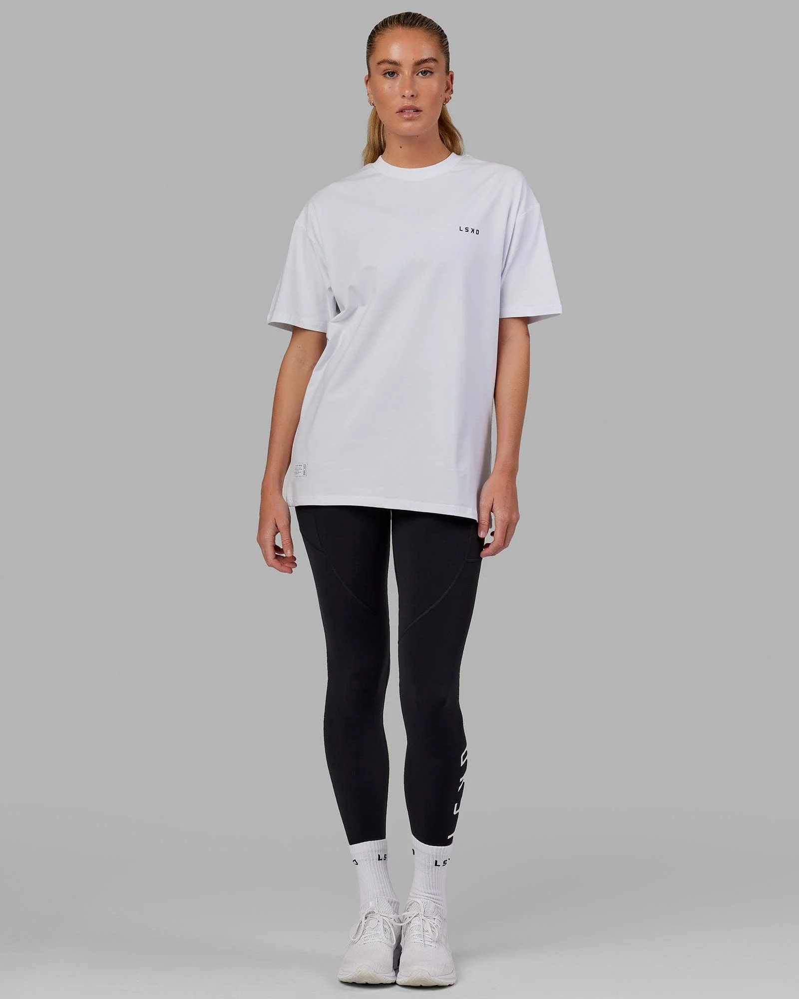 VS5 FLXCotton Tee Oversize - White-Black - Image 6