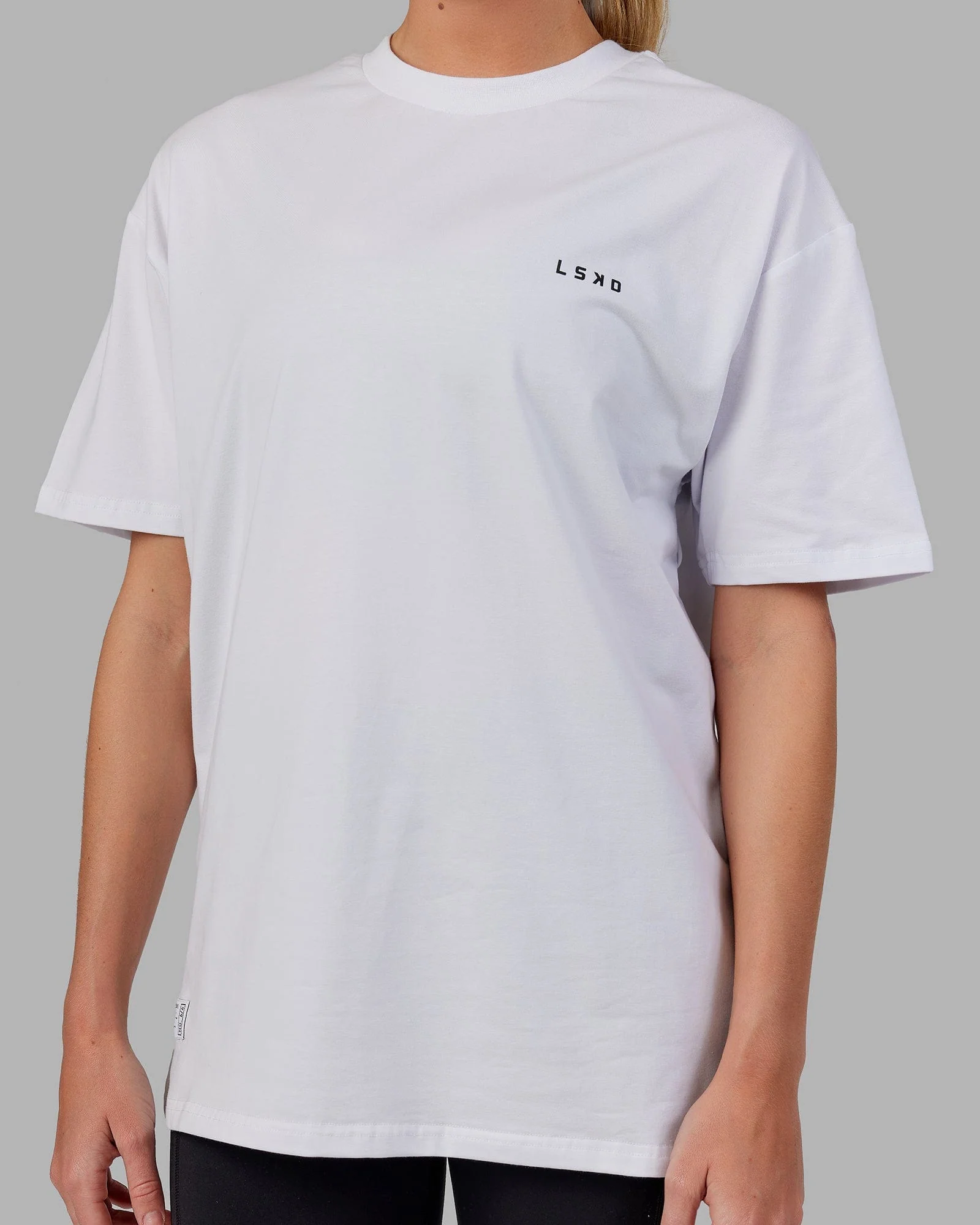 VS5 FLXCotton Tee Oversize - White-Black - Image 8
