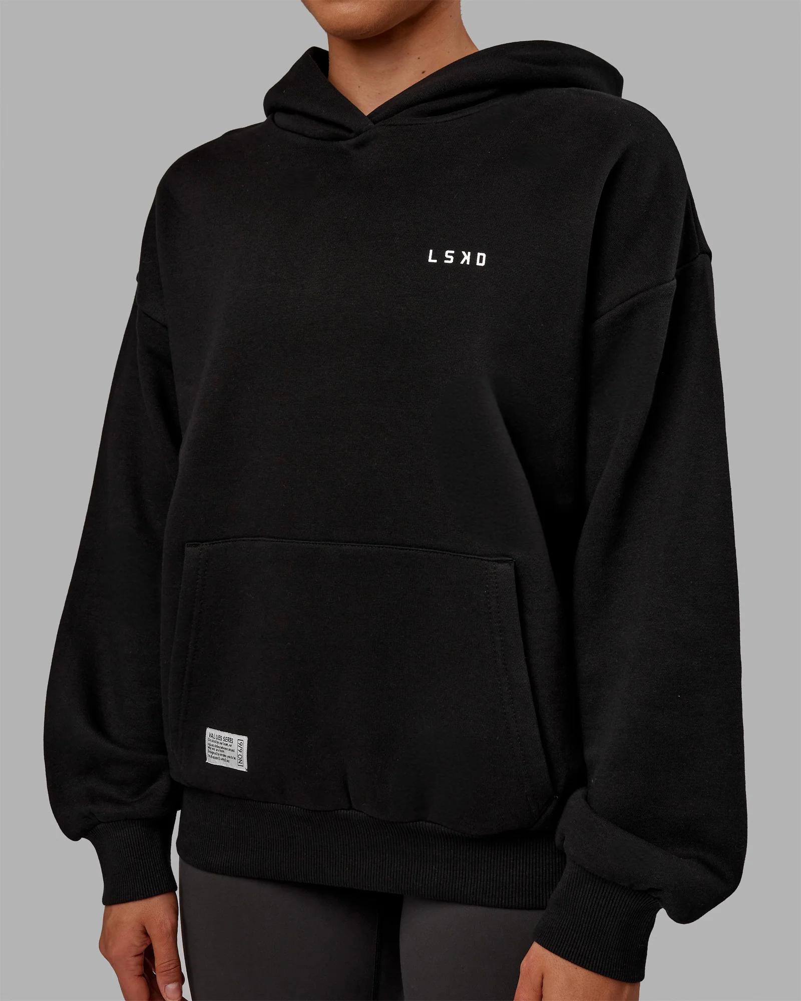 VS6 Hoodie Oversize - Black-White - Image 11