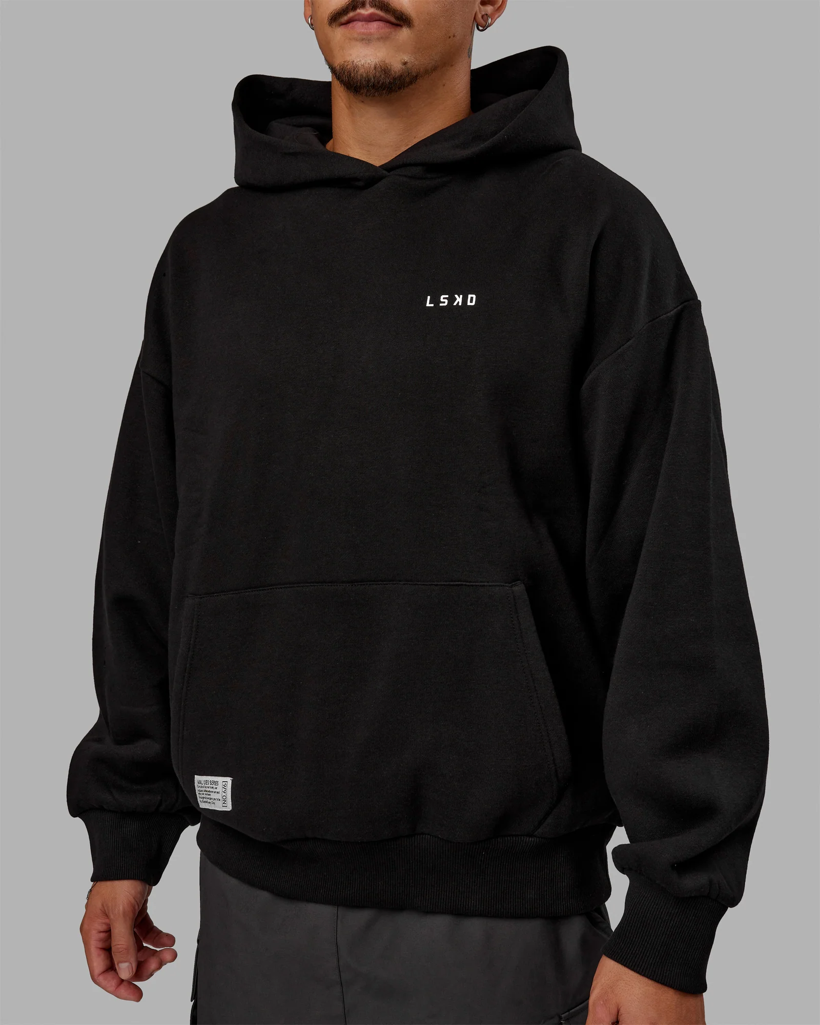 VS6 Hoodie Oversize - Black-White - Image 8