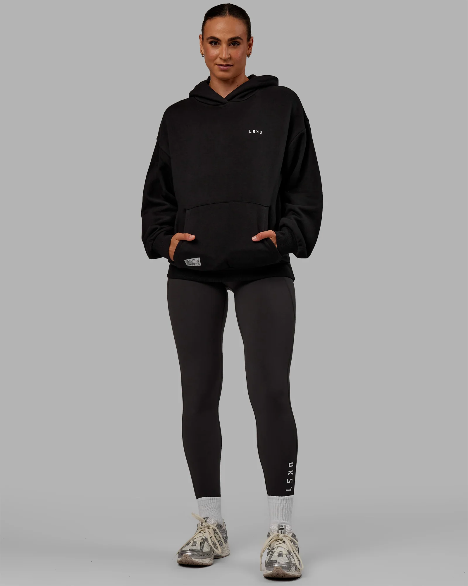 VS6 Hoodie Oversize - Black-White - Image 9