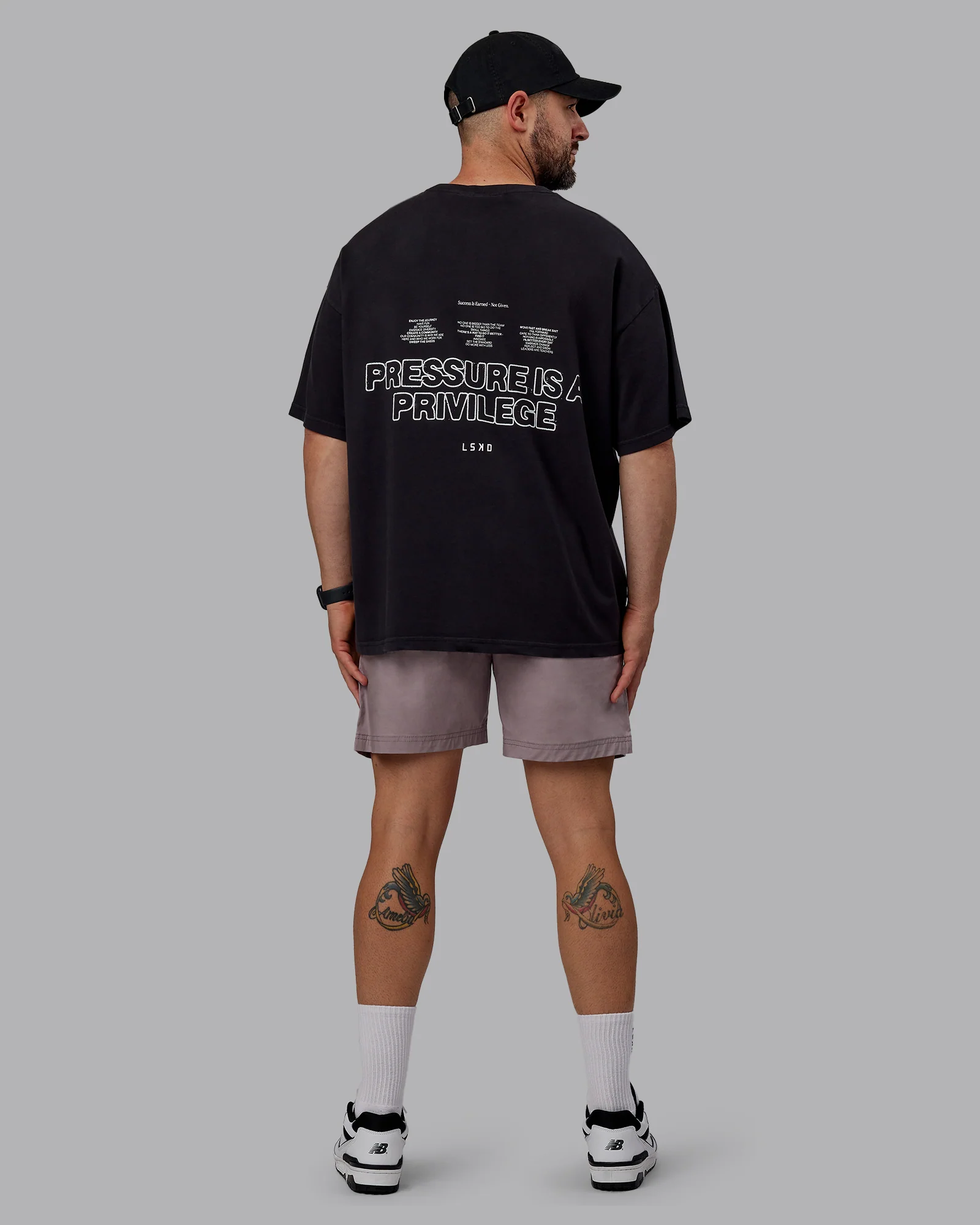 Pressure Washed Heavyweight Oversize Tee - Black-White - Image 12