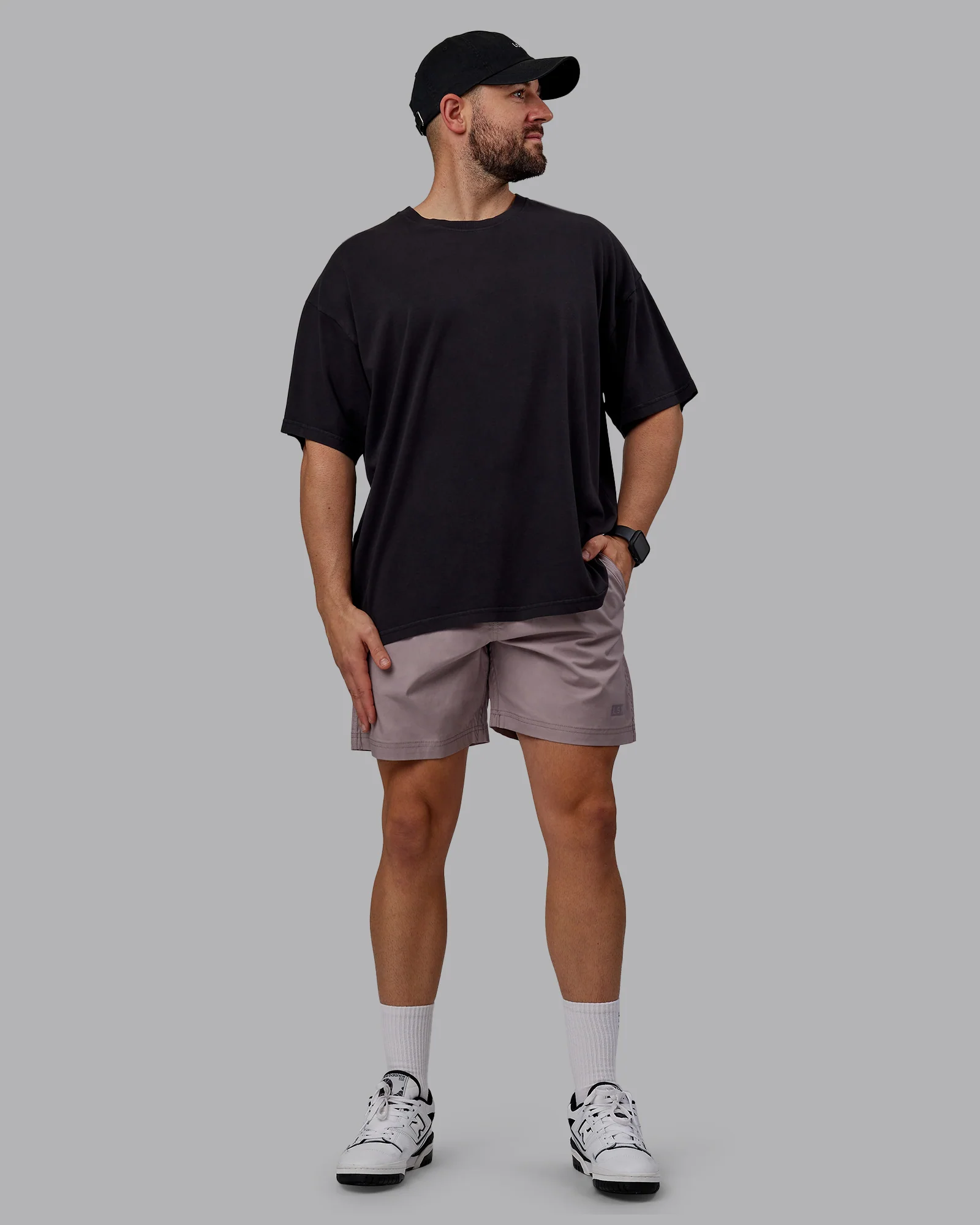 Pressure Washed Heavyweight Oversize Tee - Black-White - Image 4