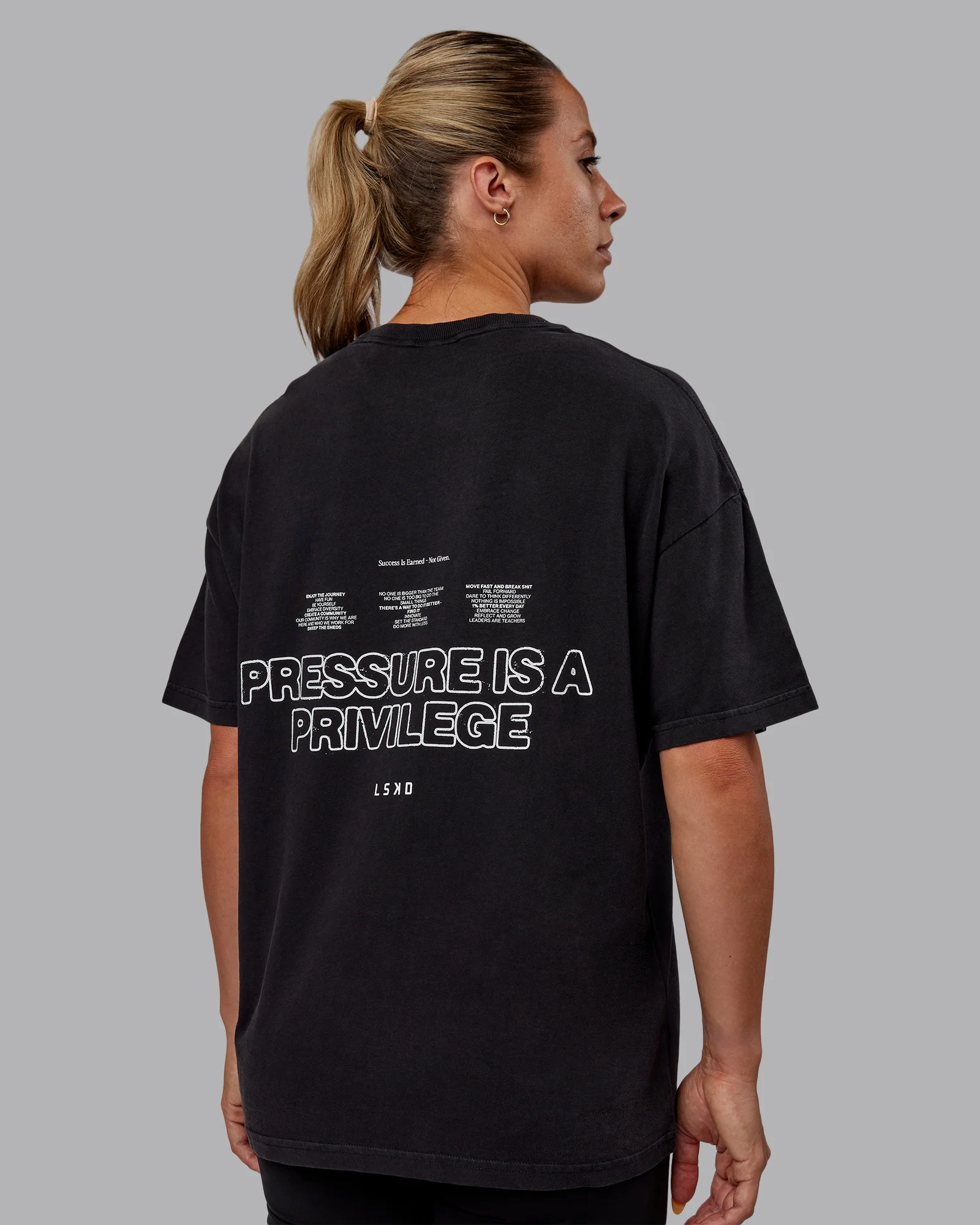 Pressure Washed Heavyweight Oversize Tee - Black-White - Image 7