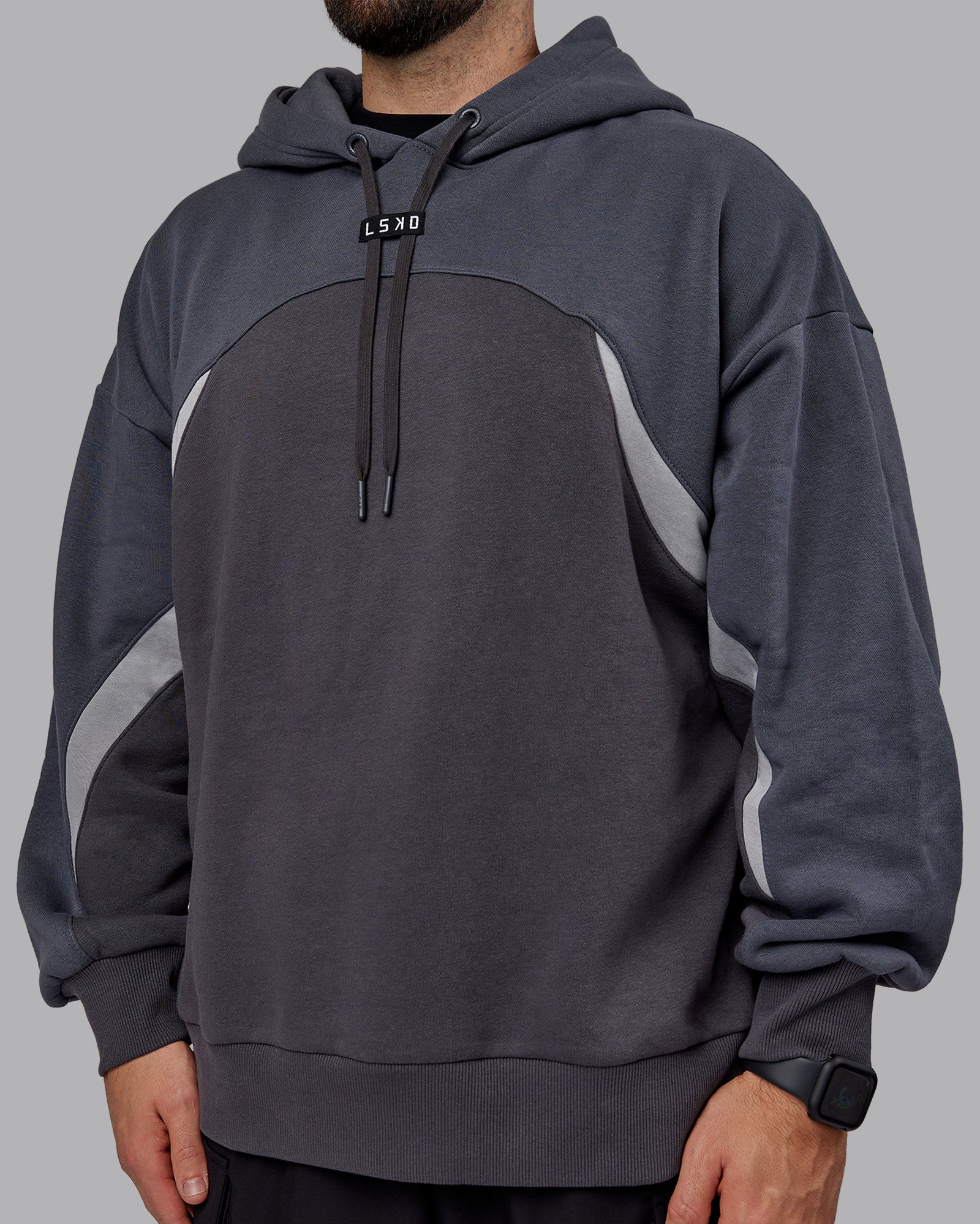Y2K Concept Panel Hoodie - Asphalt-Turbulance - Image 11